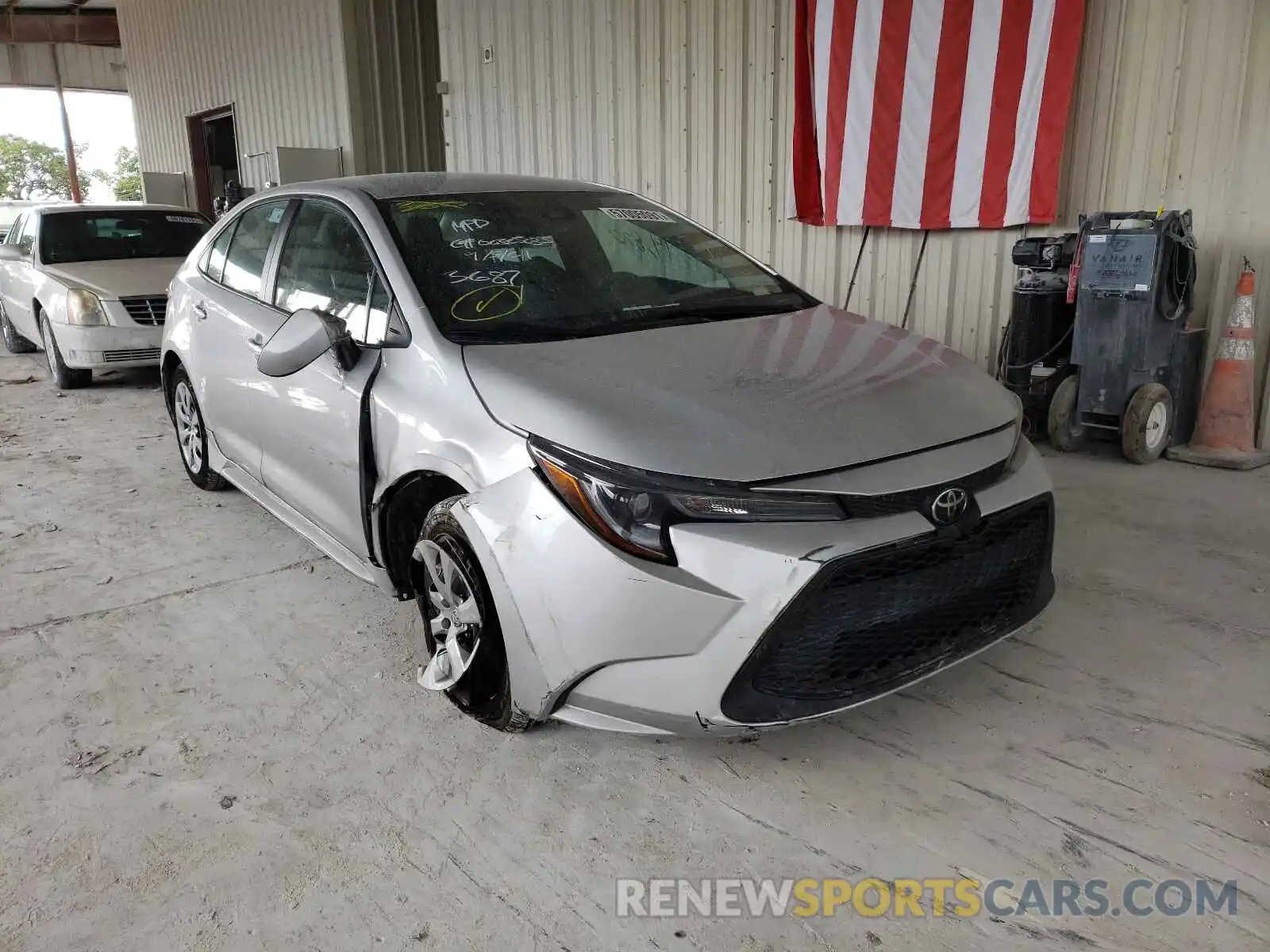 1 Photograph of a damaged car 5YFEPMAE4MP153687 TOYOTA COROLLA 2021