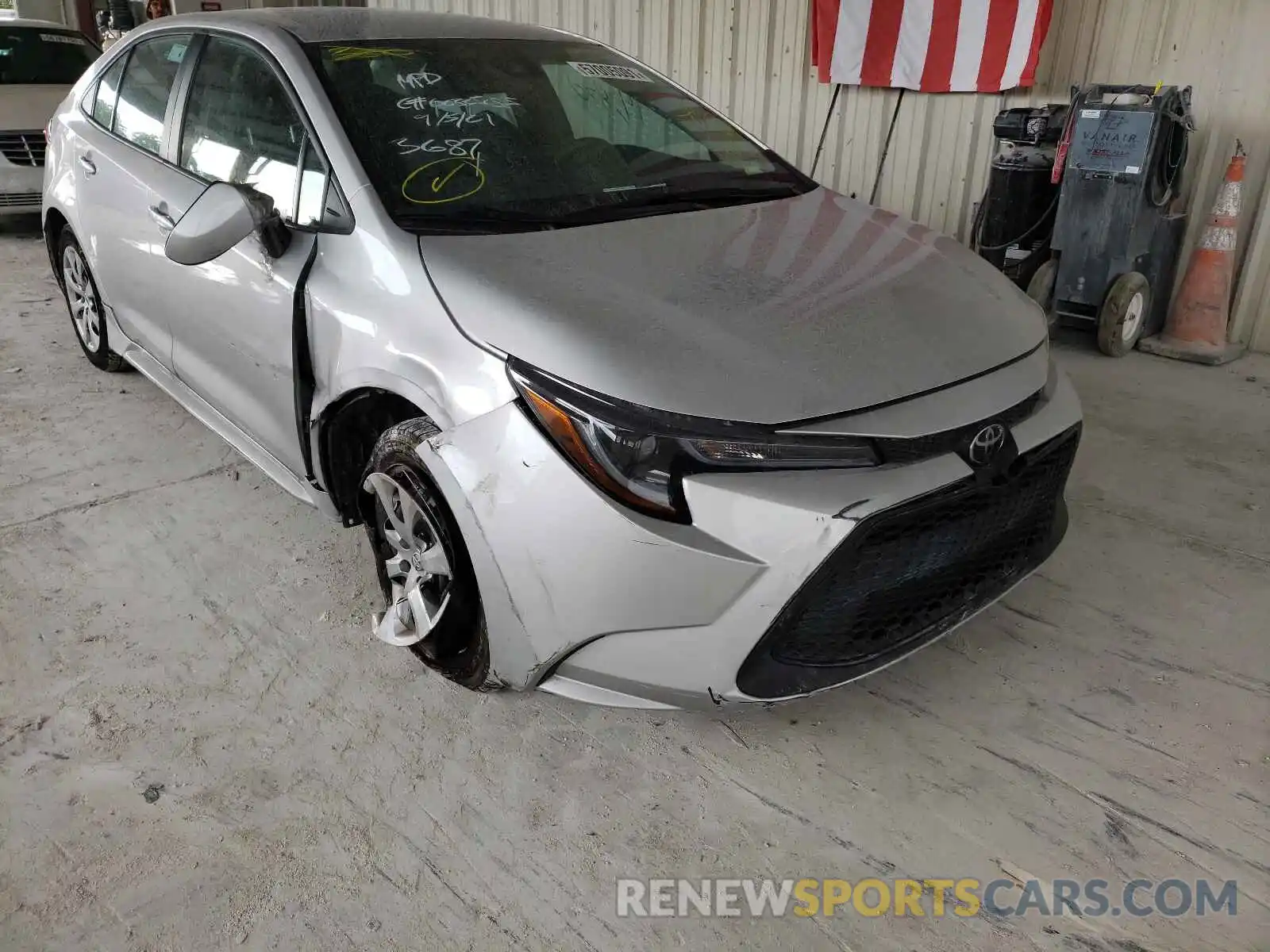 9 Photograph of a damaged car 5YFEPMAE4MP153687 TOYOTA COROLLA 2021