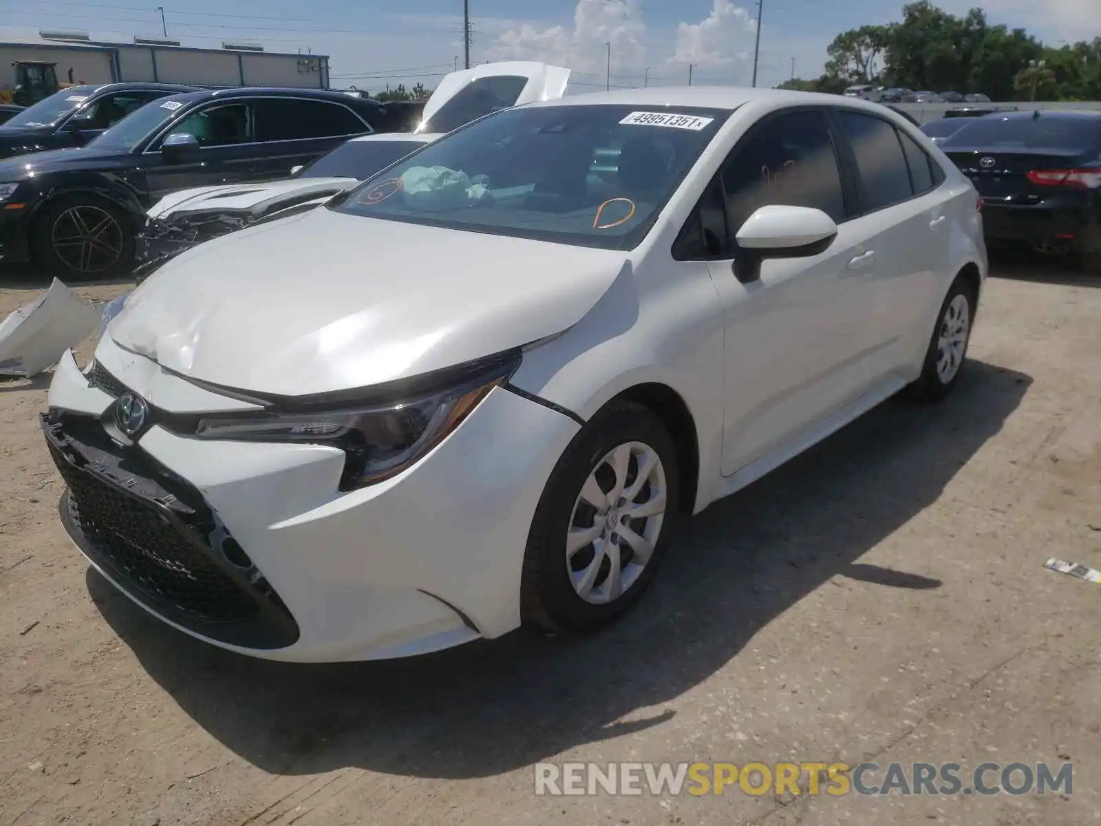 2 Photograph of a damaged car 5YFEPMAE4MP154869 TOYOTA COROLLA 2021