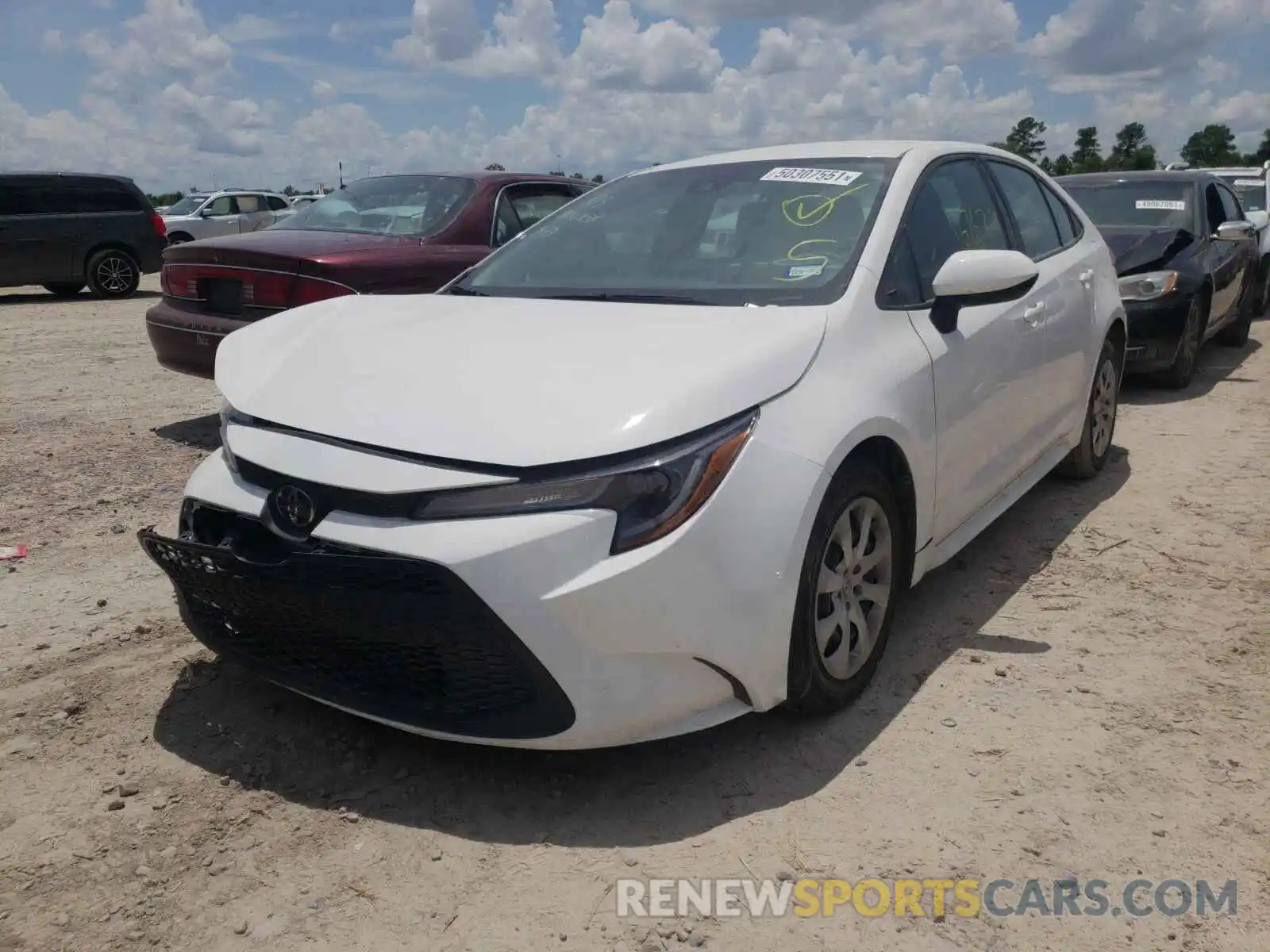 2 Photograph of a damaged car 5YFEPMAE4MP156279 TOYOTA COROLLA 2021