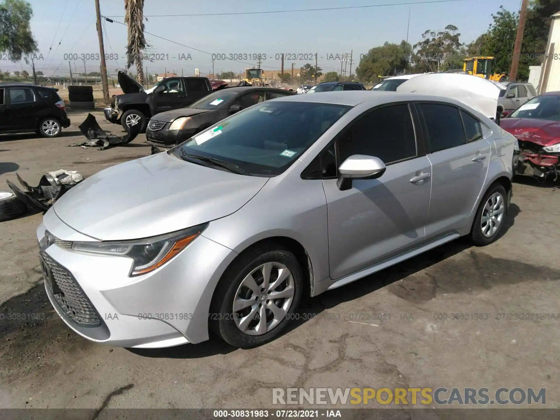 2 Photograph of a damaged car 5YFEPMAE4MP156380 TOYOTA COROLLA 2021