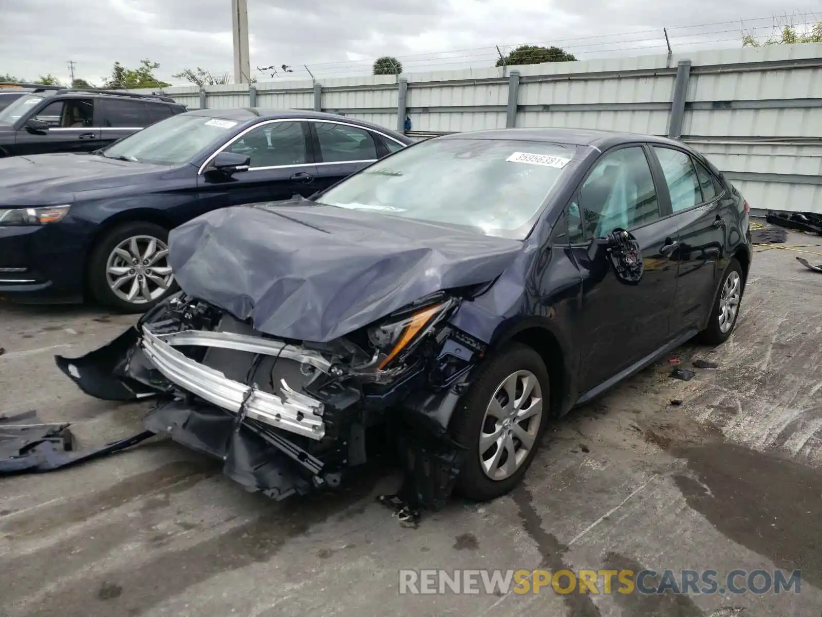 2 Photograph of a damaged car 5YFEPMAE4MP161756 TOYOTA COROLLA 2021