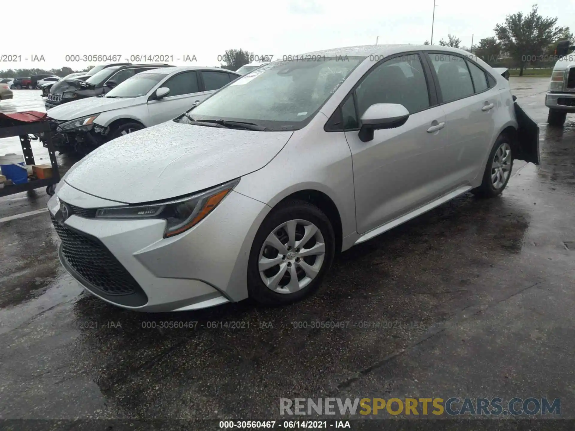 2 Photograph of a damaged car 5YFEPMAE4MP165435 TOYOTA COROLLA 2021