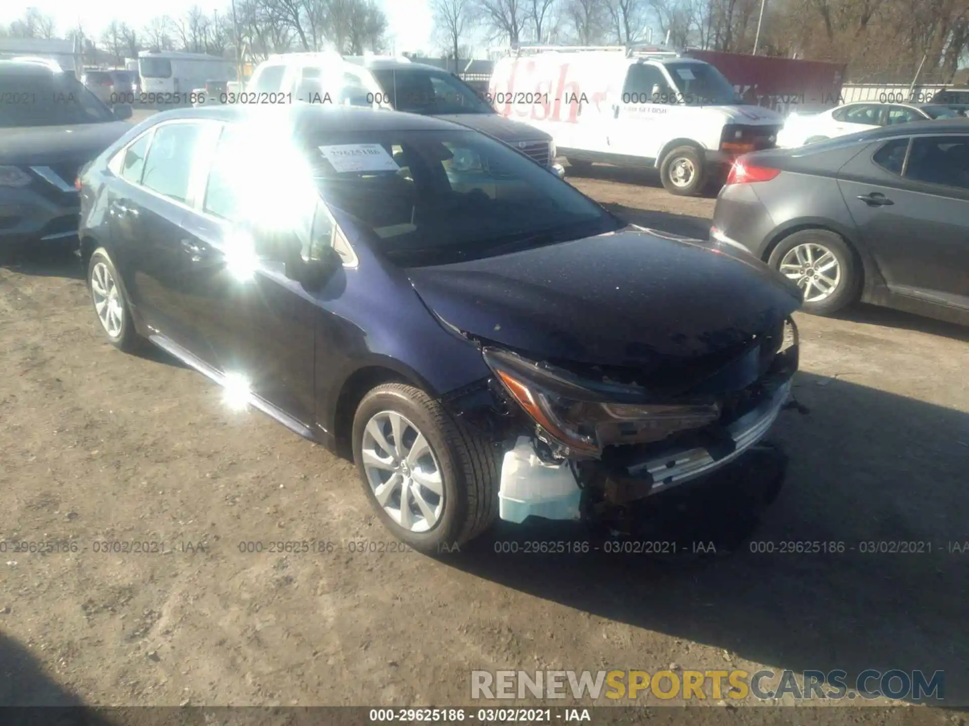 1 Photograph of a damaged car 5YFEPMAE4MP167282 TOYOTA COROLLA 2021