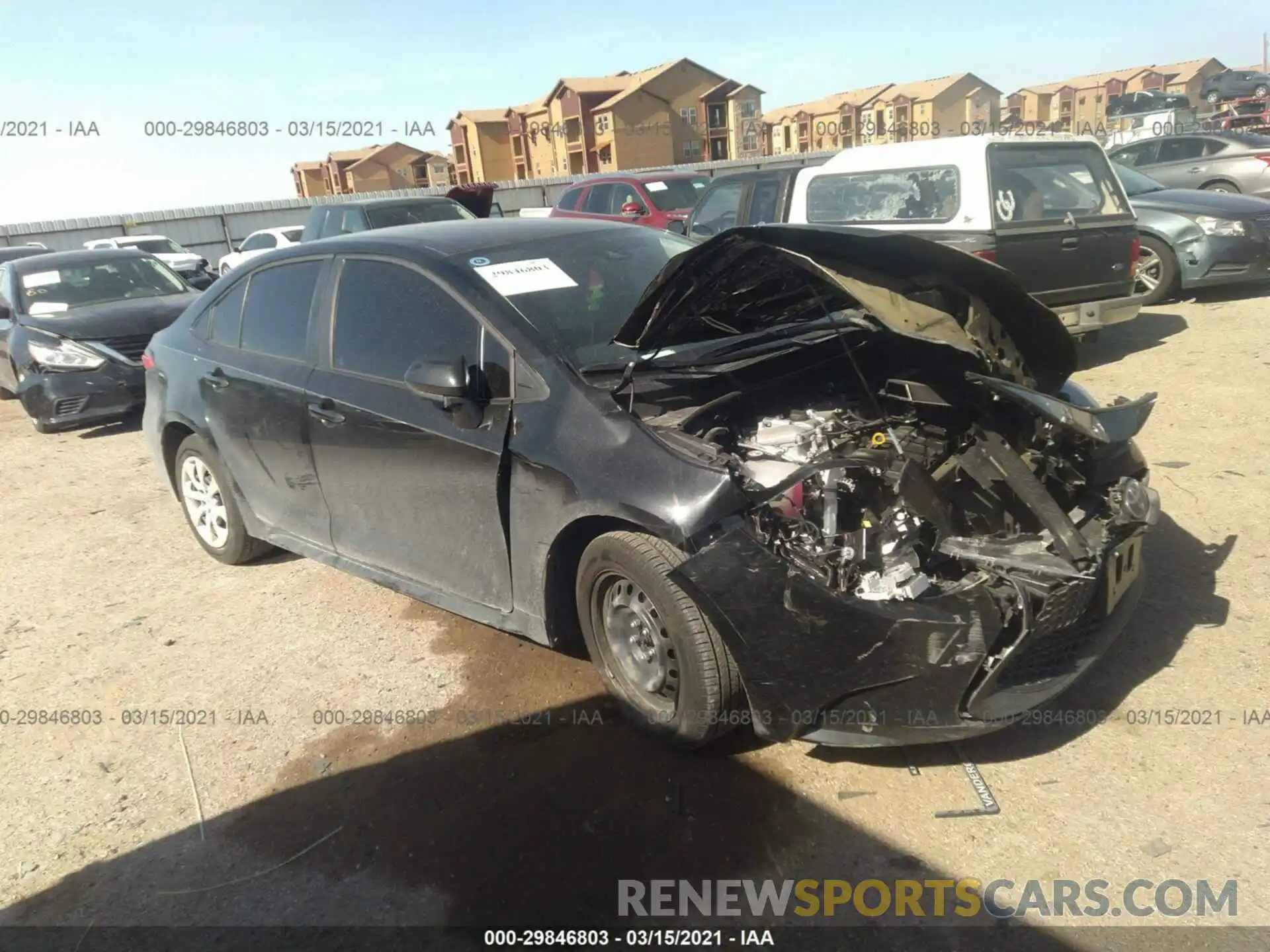 1 Photograph of a damaged car 5YFEPMAE4MP169663 TOYOTA COROLLA 2021