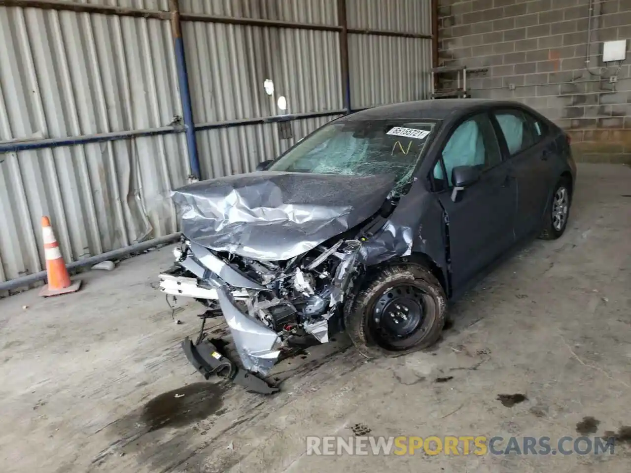 2 Photograph of a damaged car 5YFEPMAE4MP170988 TOYOTA COROLLA 2021