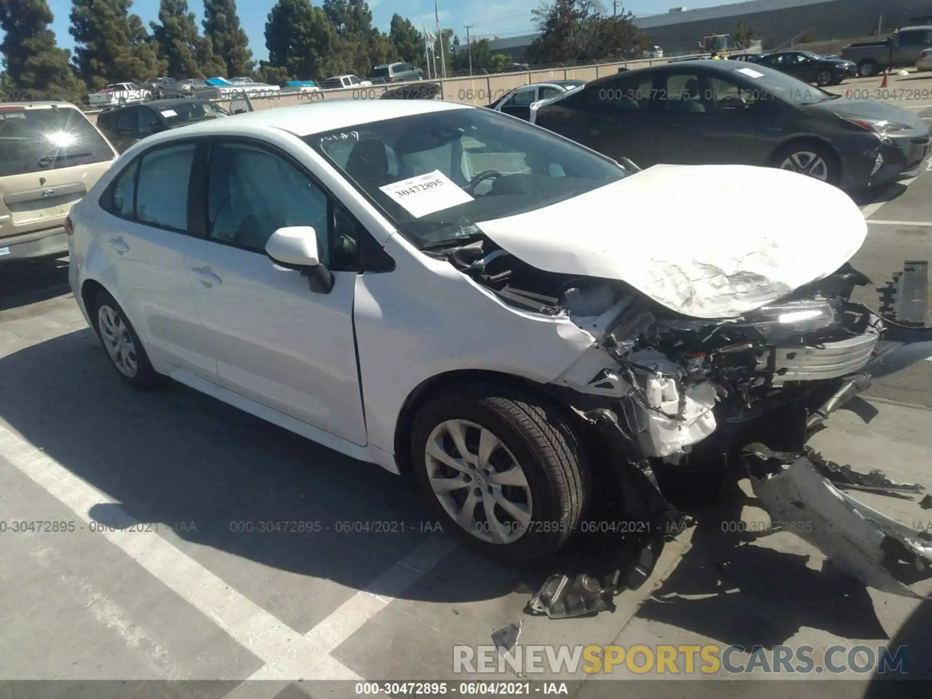 1 Photograph of a damaged car 5YFEPMAE4MP173566 TOYOTA COROLLA 2021