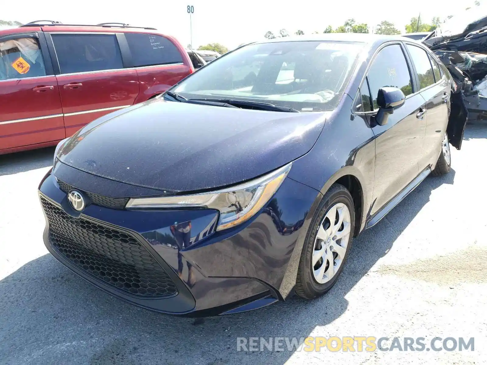 2 Photograph of a damaged car 5YFEPMAE4MP174006 TOYOTA COROLLA 2021