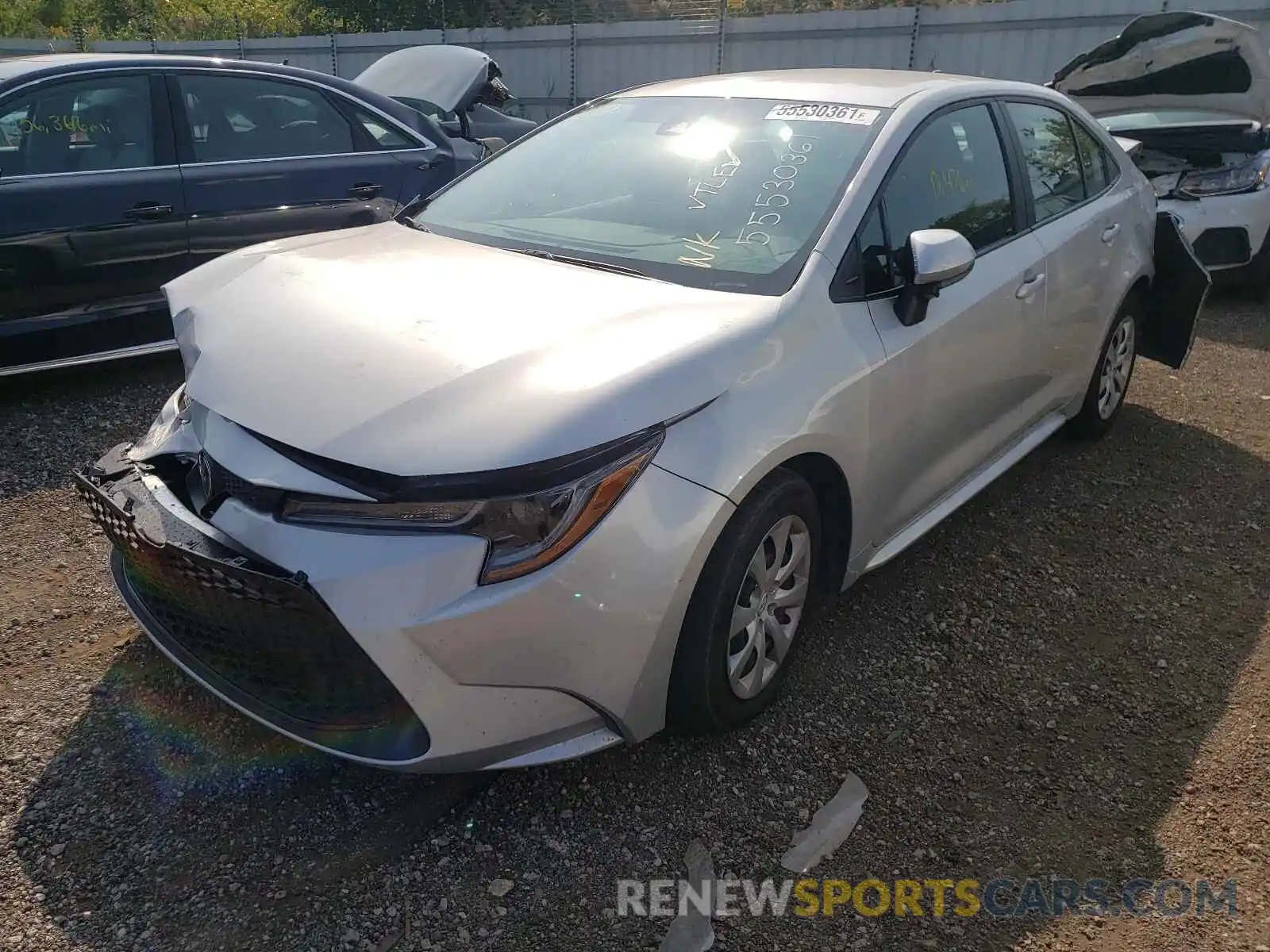 2 Photograph of a damaged car 5YFEPMAE4MP174040 TOYOTA COROLLA 2021