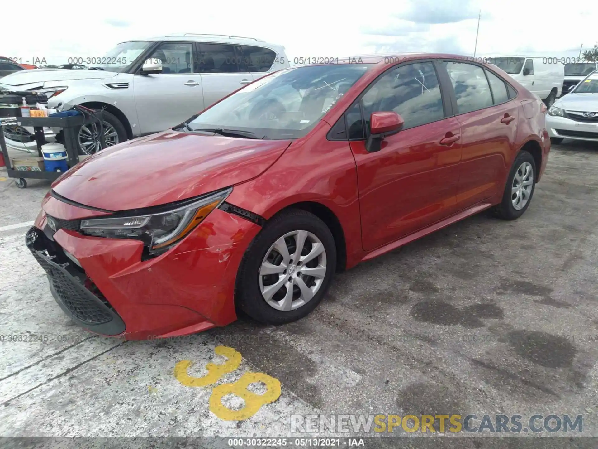 2 Photograph of a damaged car 5YFEPMAE4MP179402 TOYOTA COROLLA 2021