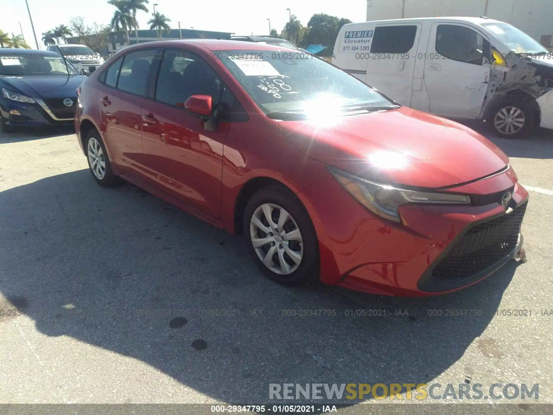 1 Photograph of a damaged car 5YFEPMAE4MP180100 TOYOTA COROLLA 2021