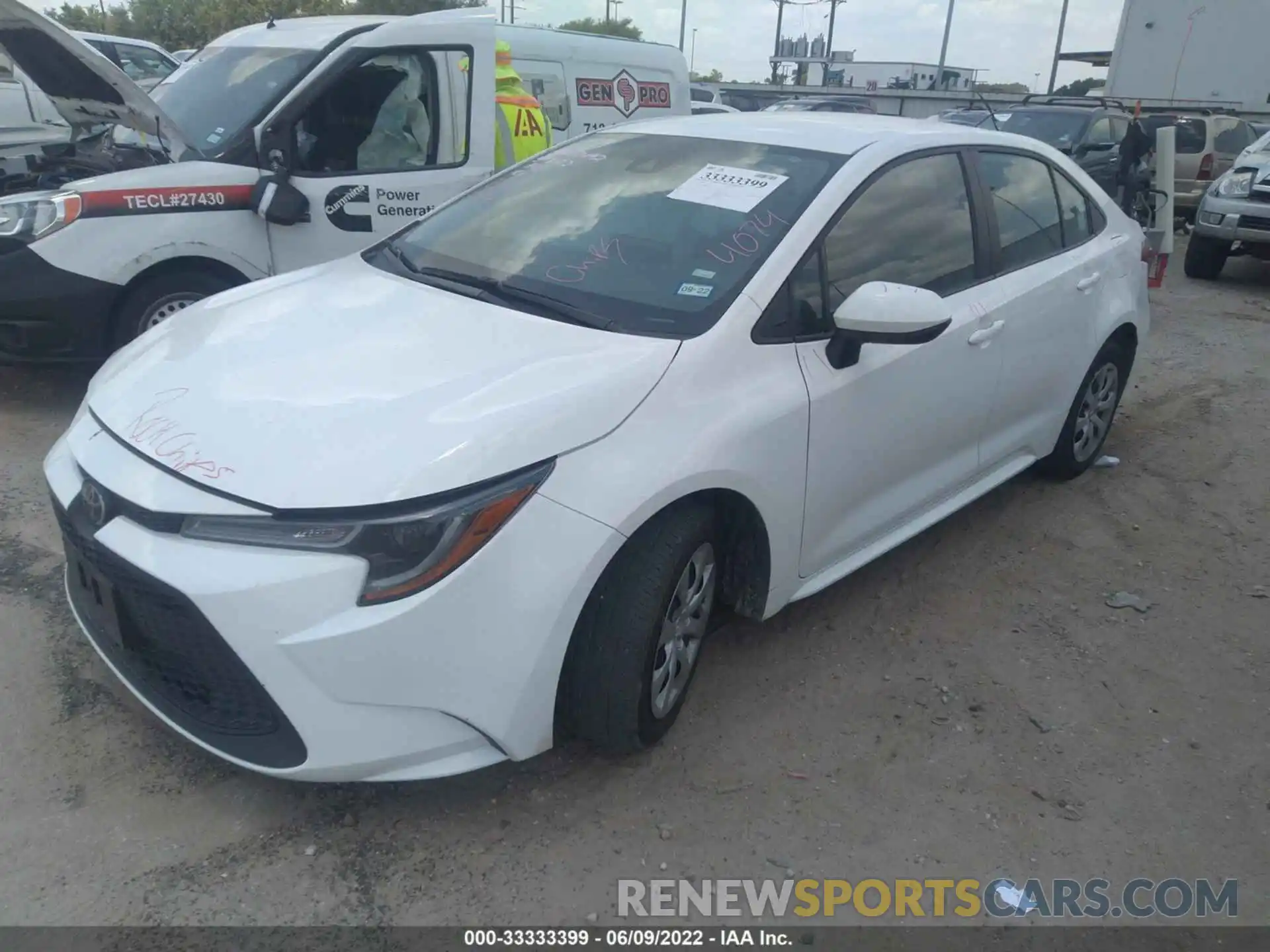 2 Photograph of a damaged car 5YFEPMAE4MP180257 TOYOTA COROLLA 2021