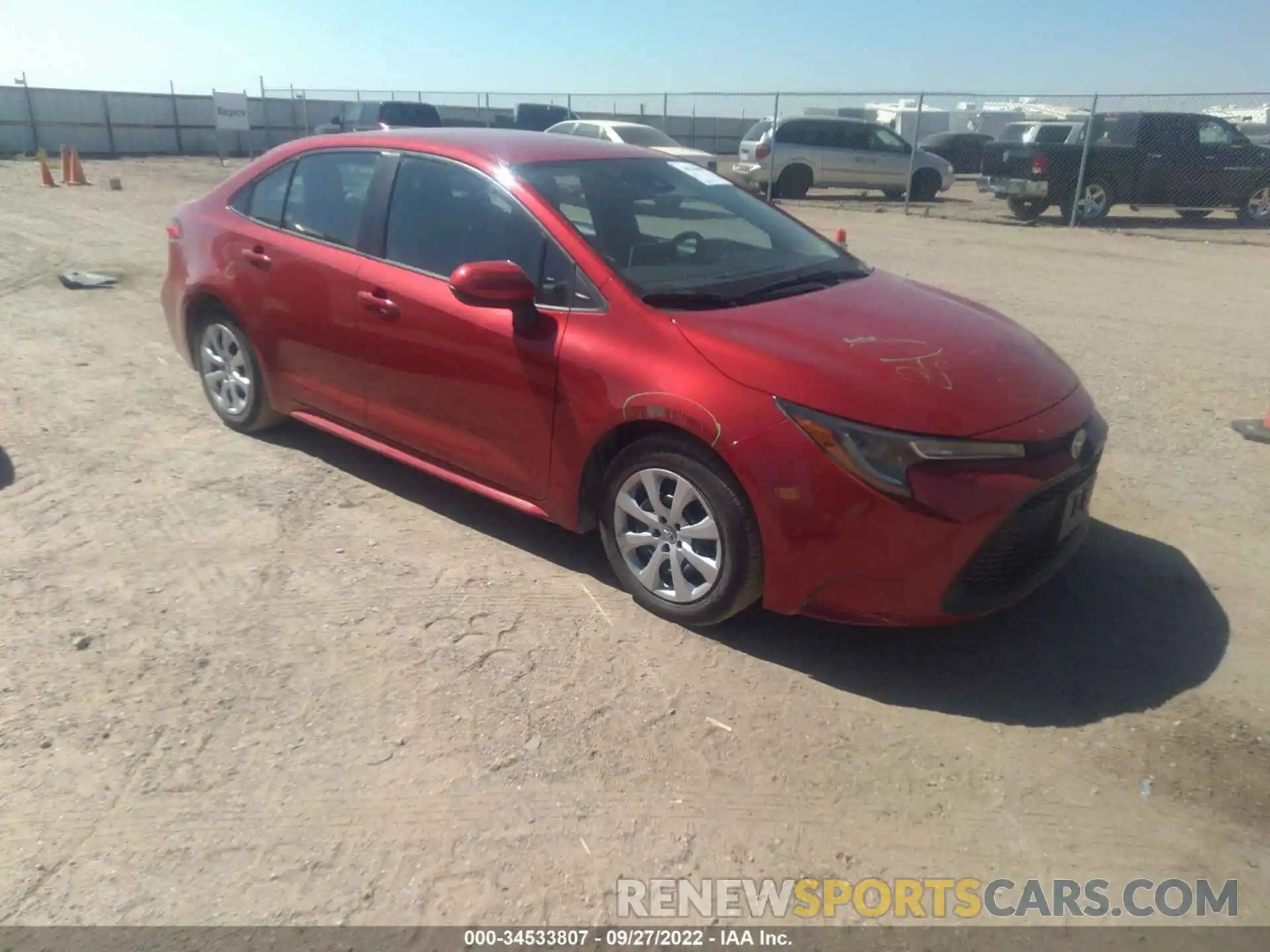 1 Photograph of a damaged car 5YFEPMAE4MP184714 TOYOTA COROLLA 2021