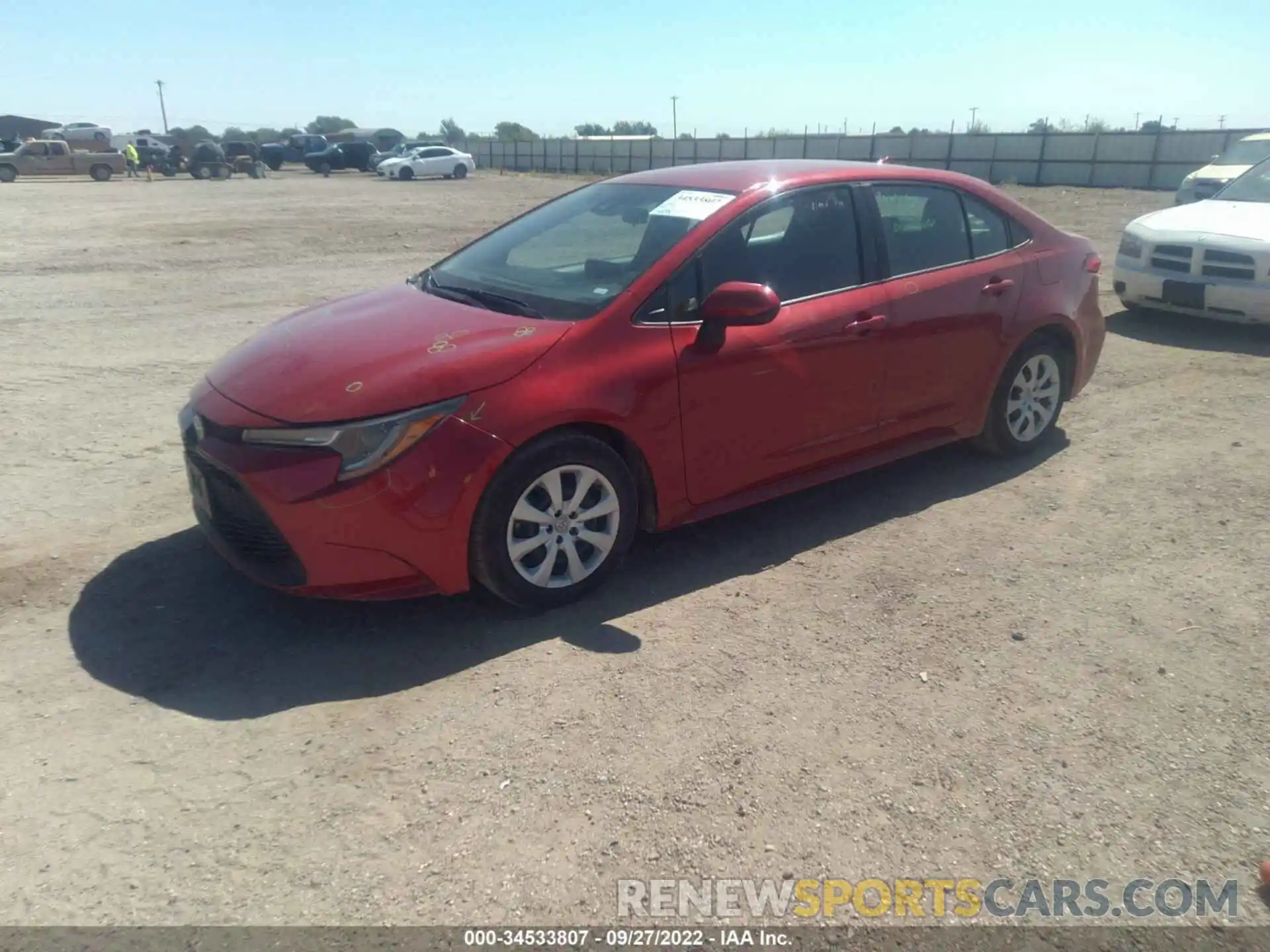 2 Photograph of a damaged car 5YFEPMAE4MP184714 TOYOTA COROLLA 2021