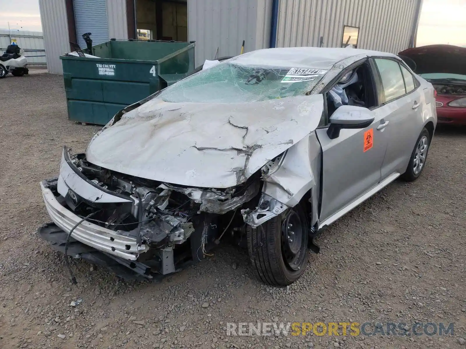 2 Photograph of a damaged car 5YFEPMAE4MP188360 TOYOTA COROLLA 2021