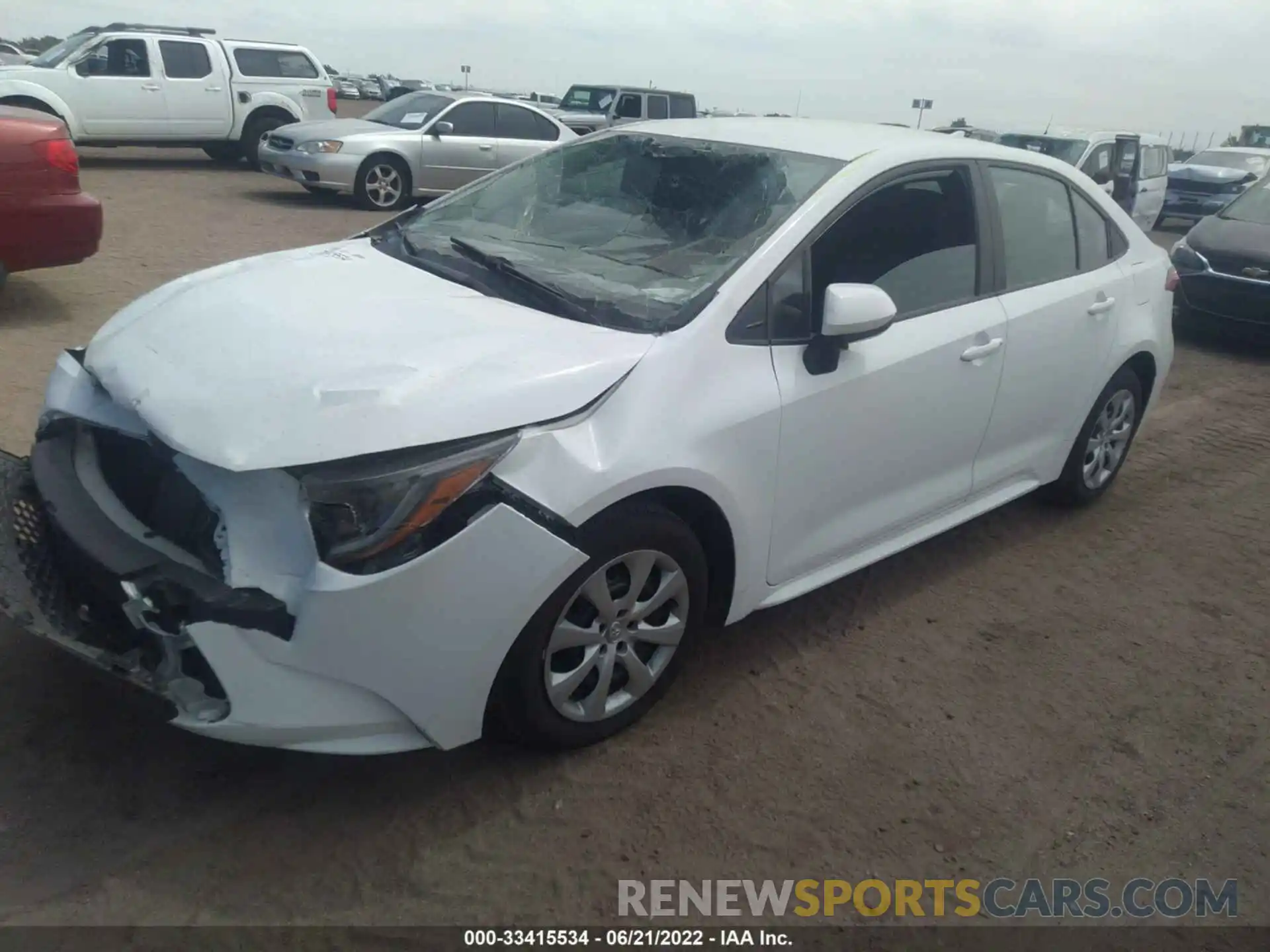 2 Photograph of a damaged car 5YFEPMAE4MP191033 TOYOTA COROLLA 2021