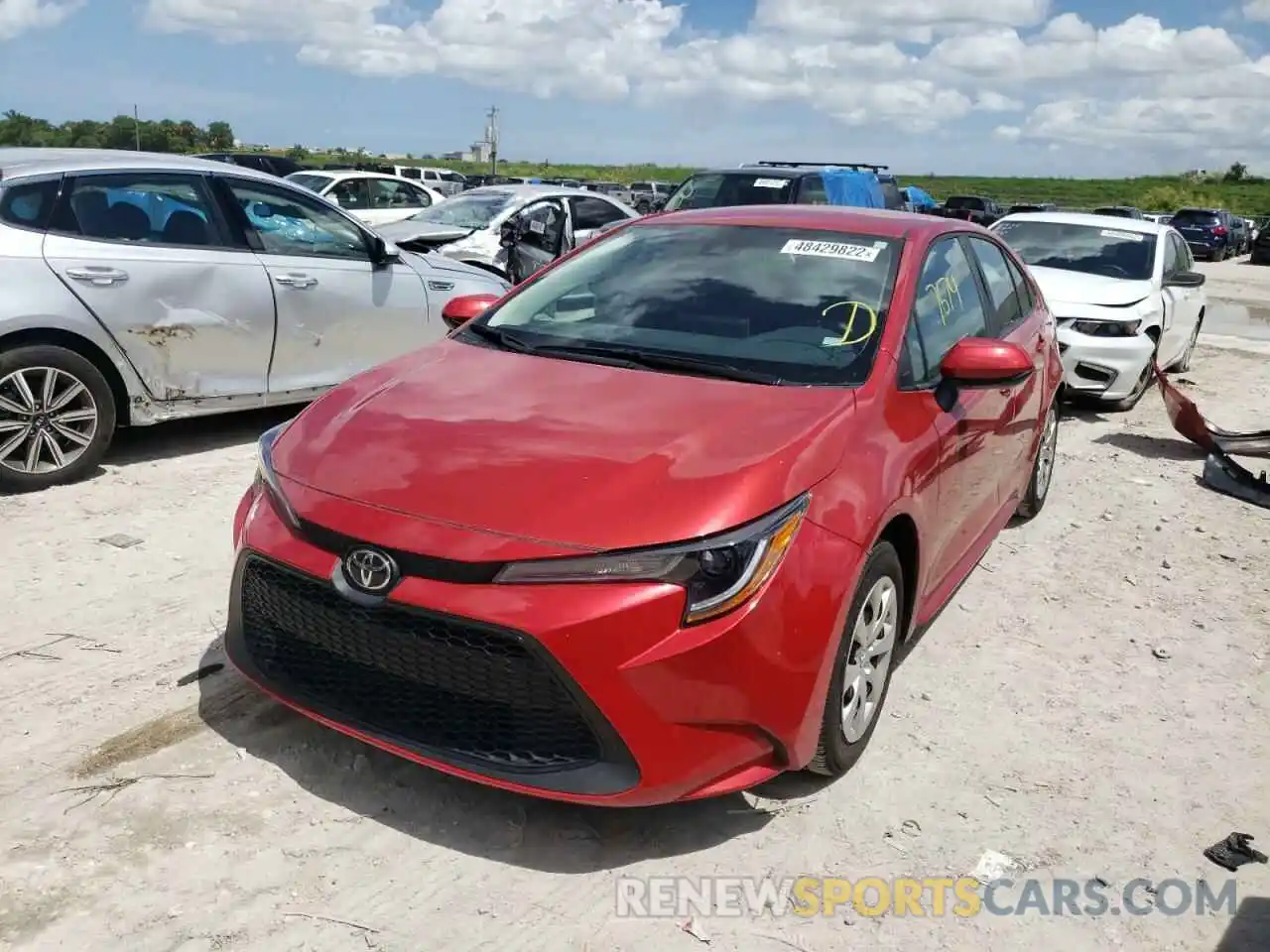 2 Photograph of a damaged car 5YFEPMAE4MP191825 TOYOTA COROLLA 2021