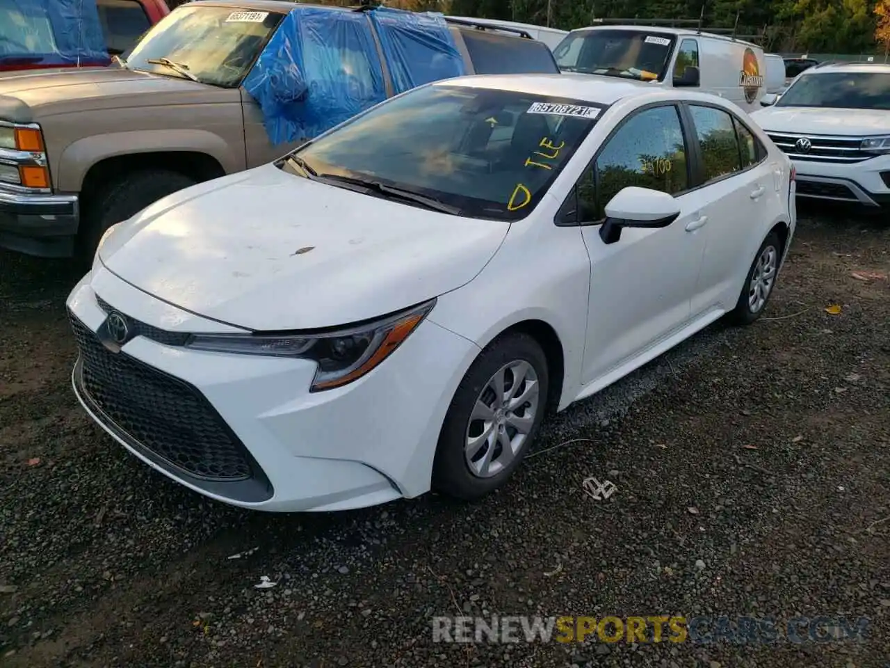 2 Photograph of a damaged car 5YFEPMAE4MP193770 TOYOTA COROLLA 2021