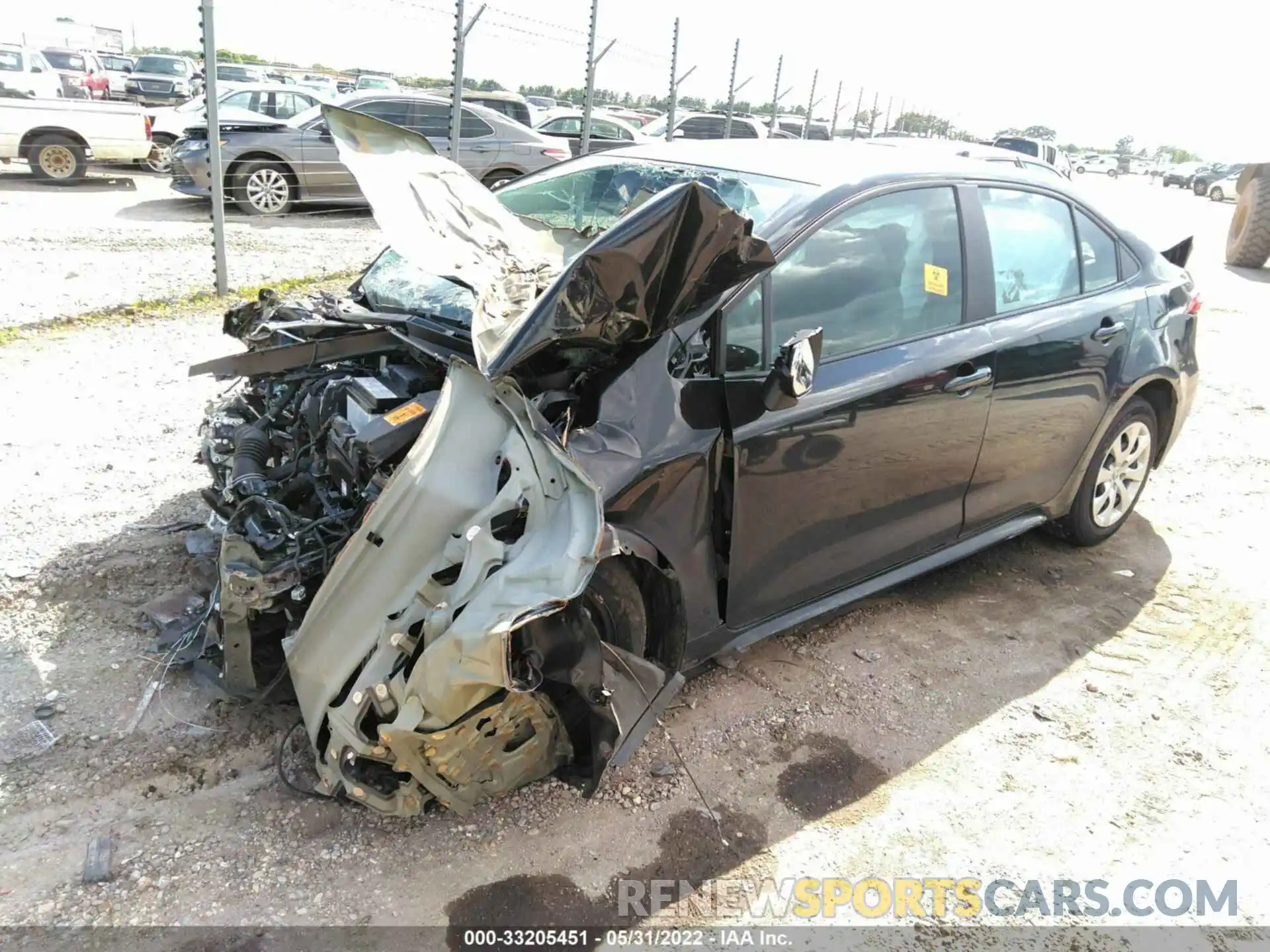 2 Photograph of a damaged car 5YFEPMAE4MP194515 TOYOTA COROLLA 2021