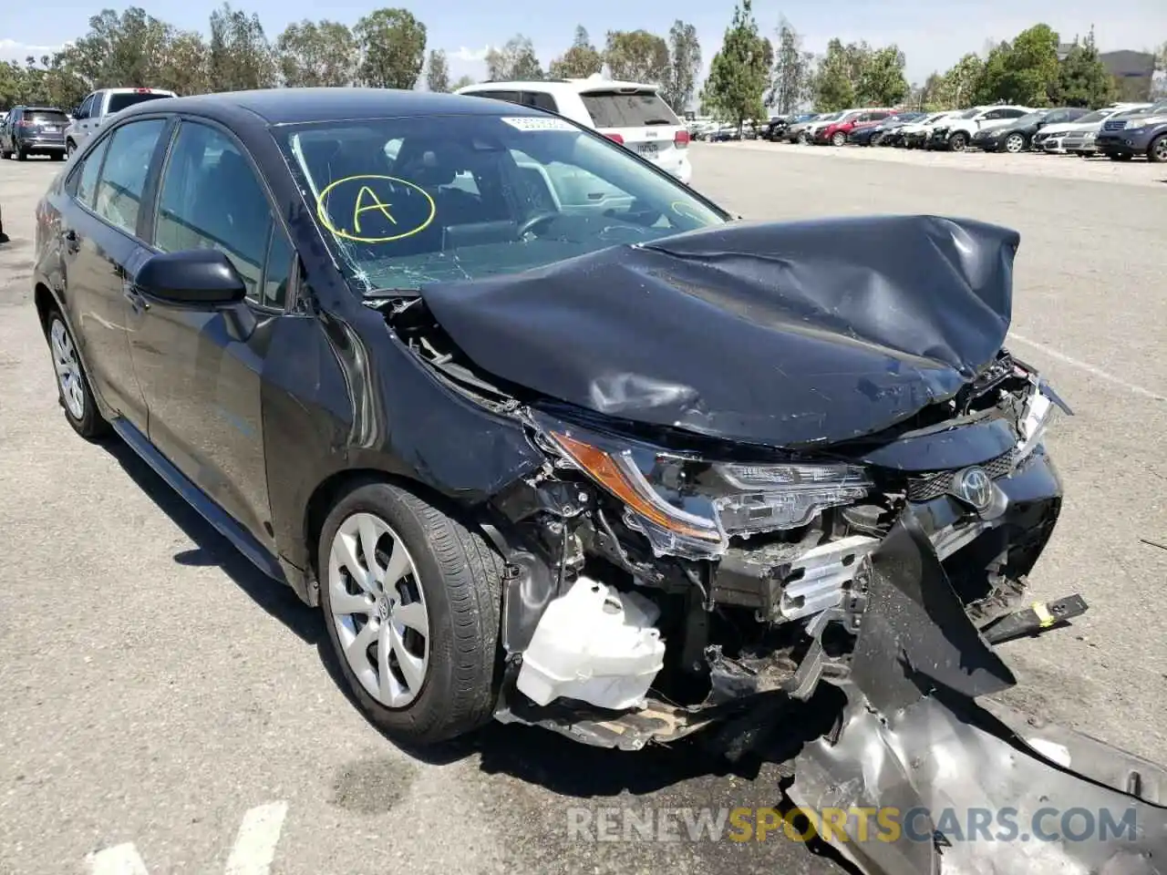 1 Photograph of a damaged car 5YFEPMAE4MP196037 TOYOTA COROLLA 2021