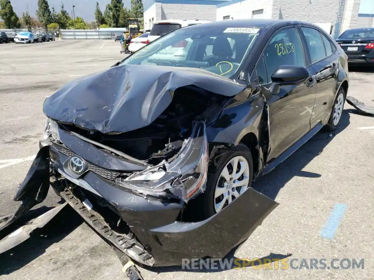 2 Photograph of a damaged car 5YFEPMAE4MP196037 TOYOTA COROLLA 2021