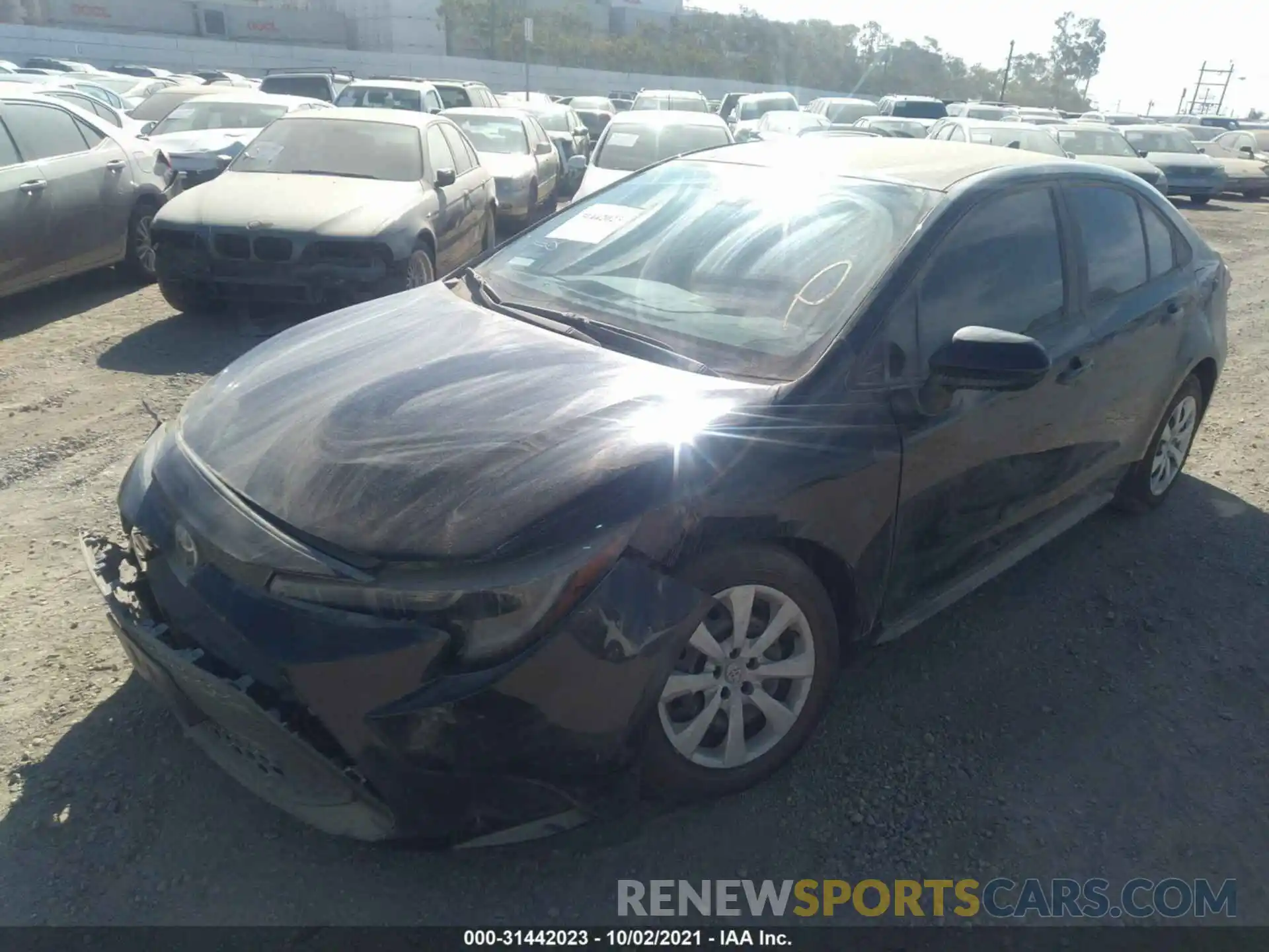 2 Photograph of a damaged car 5YFEPMAE4MP198029 TOYOTA COROLLA 2021