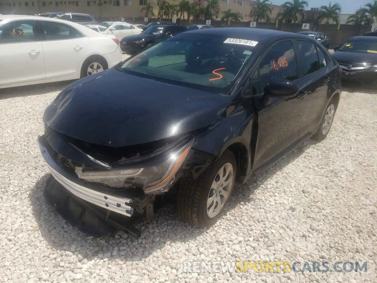 2 Photograph of a damaged car 5YFEPMAE4MP199536 TOYOTA COROLLA 2021