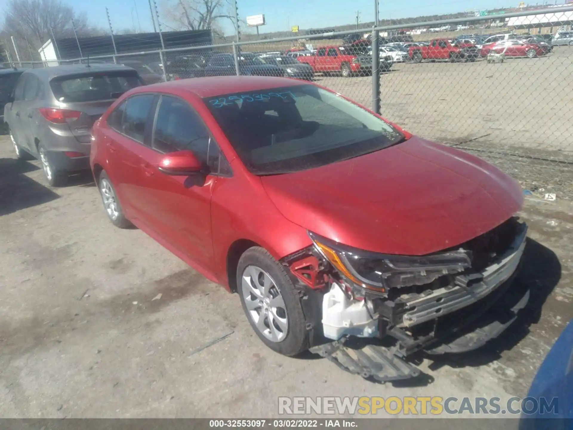 1 Photograph of a damaged car 5YFEPMAE4MP200975 TOYOTA COROLLA 2021