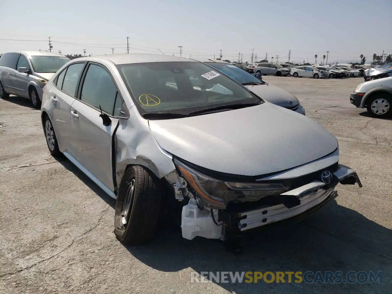 1 Photograph of a damaged car 5YFEPMAE4MP203651 TOYOTA COROLLA 2021