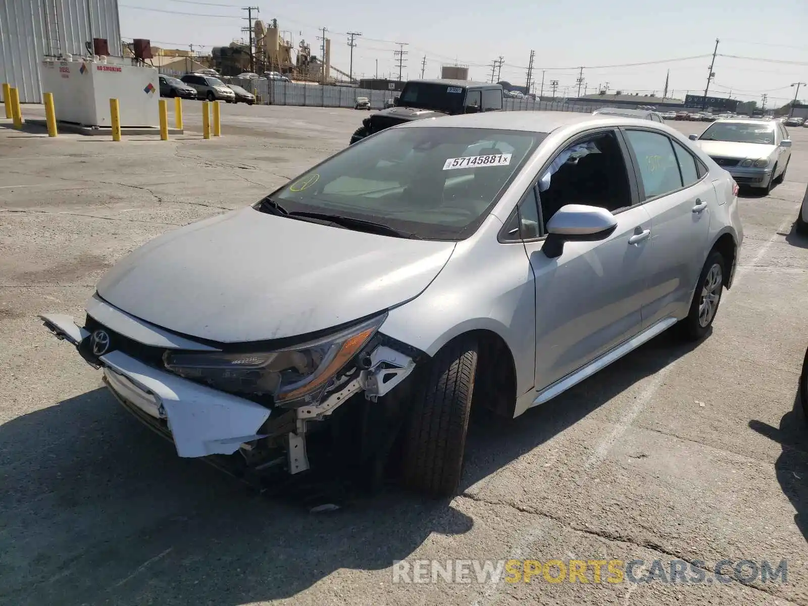 2 Photograph of a damaged car 5YFEPMAE4MP203651 TOYOTA COROLLA 2021