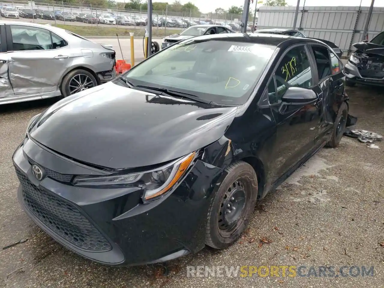 2 Photograph of a damaged car 5YFEPMAE4MP204864 TOYOTA COROLLA 2021