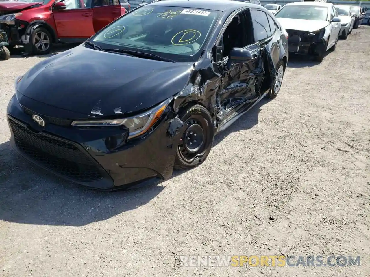 2 Photograph of a damaged car 5YFEPMAE4MP206775 TOYOTA COROLLA 2021