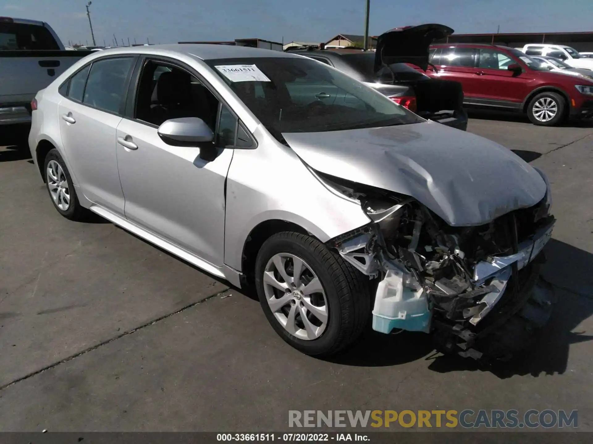 1 Photograph of a damaged car 5YFEPMAE4MP206873 TOYOTA COROLLA 2021