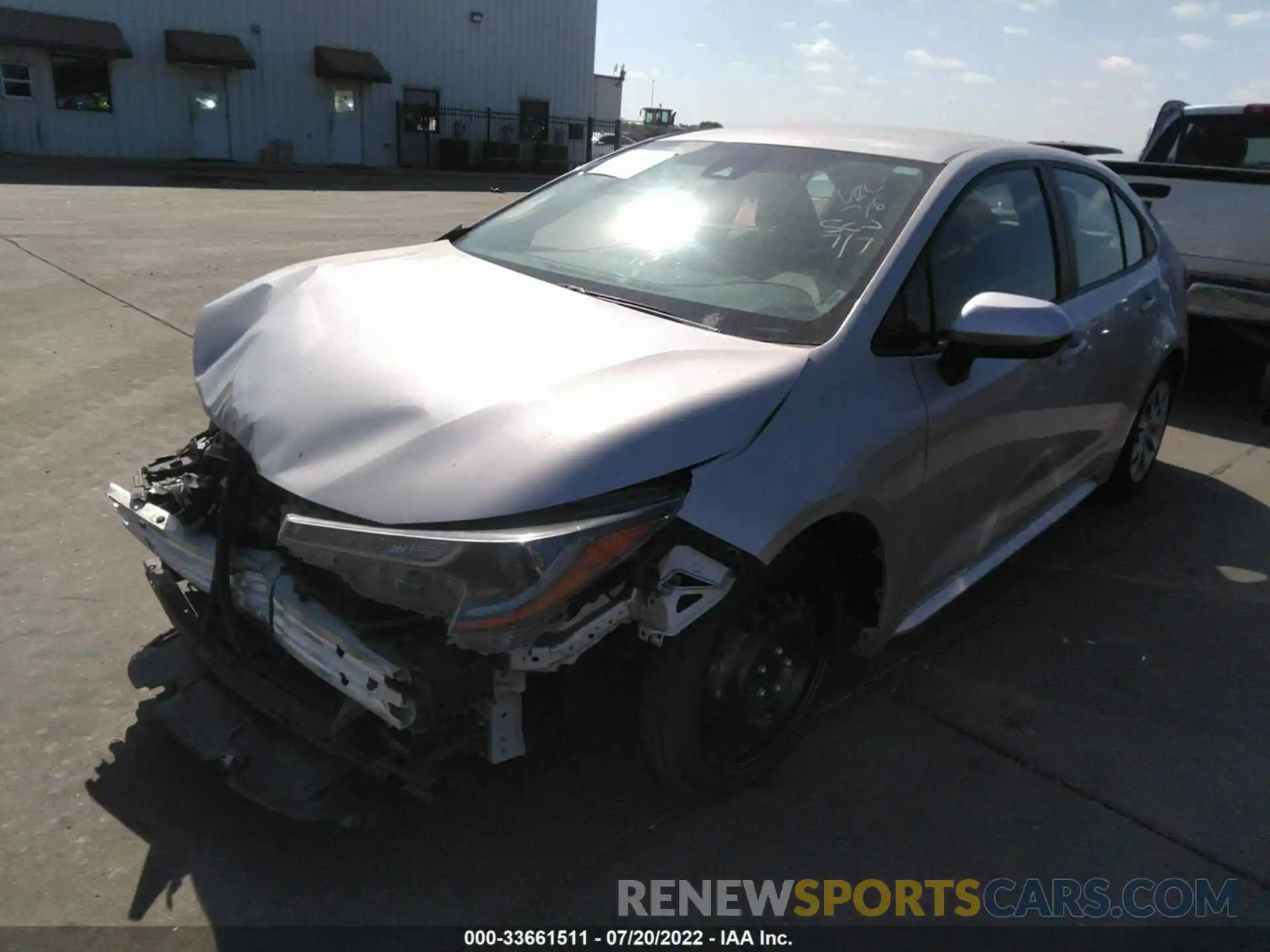 2 Photograph of a damaged car 5YFEPMAE4MP206873 TOYOTA COROLLA 2021