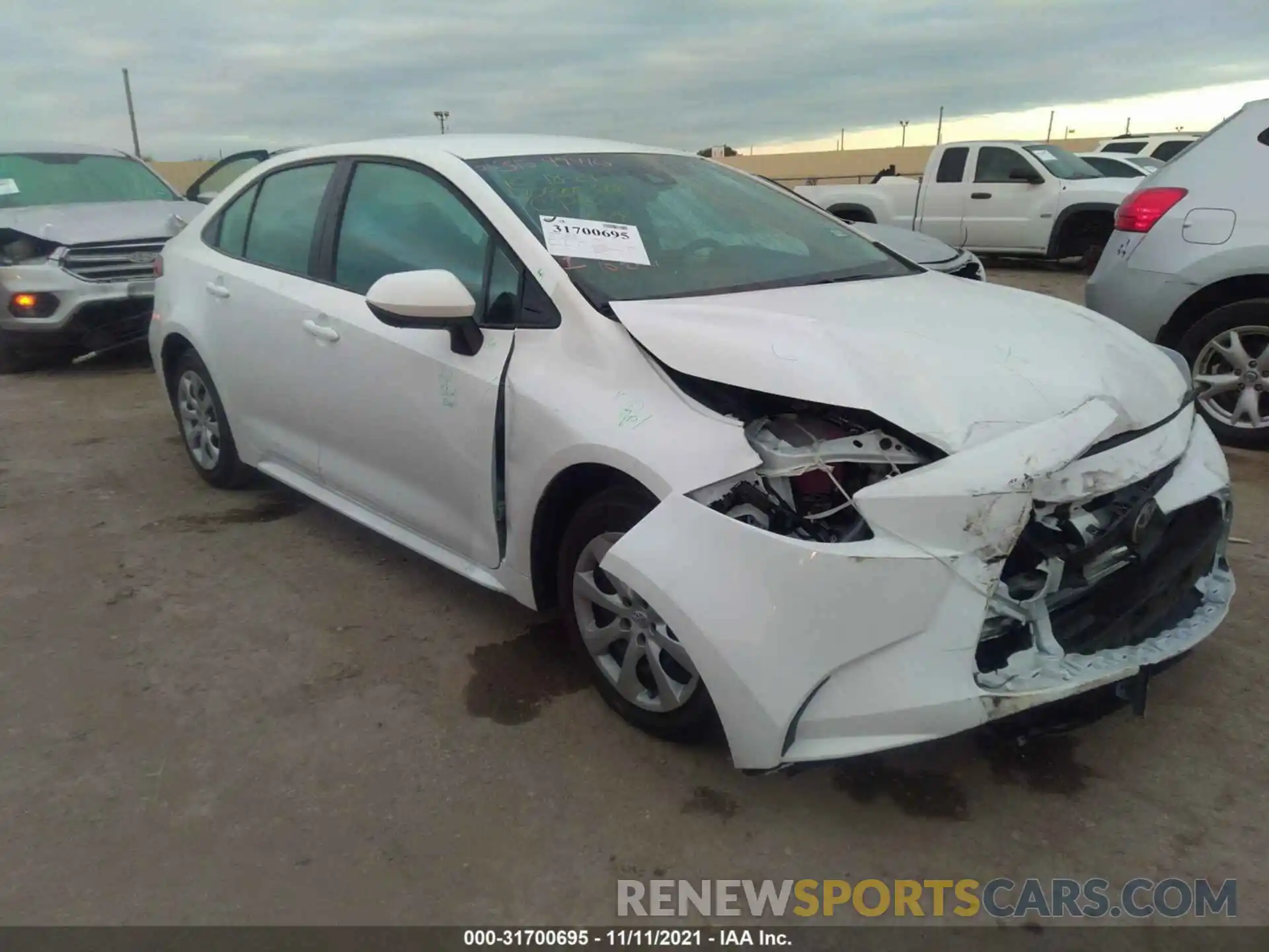 1 Photograph of a damaged car 5YFEPMAE4MP207828 TOYOTA COROLLA 2021