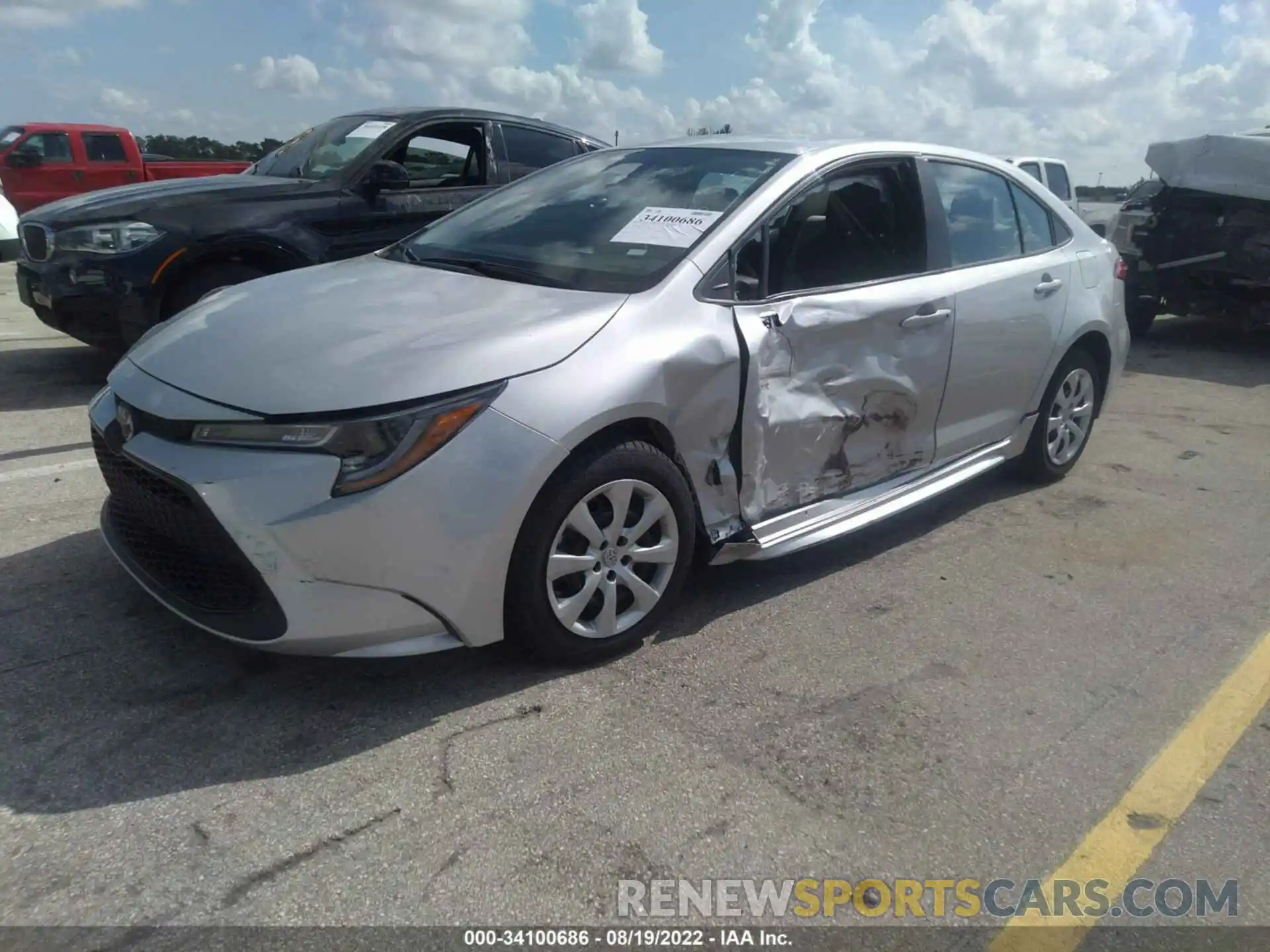 2 Photograph of a damaged car 5YFEPMAE4MP210129 TOYOTA COROLLA 2021