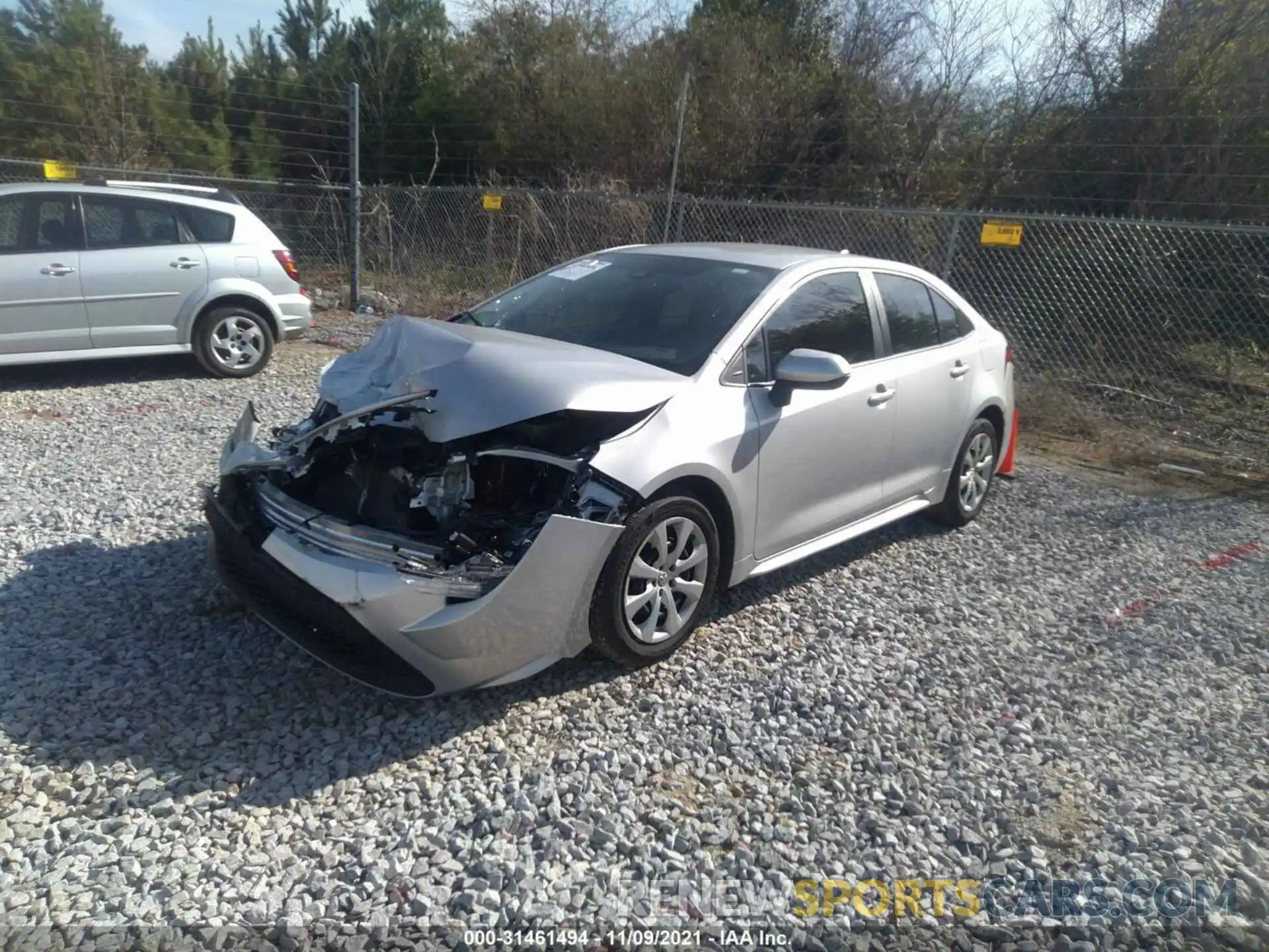 2 Photograph of a damaged car 5YFEPMAE4MP212348 TOYOTA COROLLA 2021