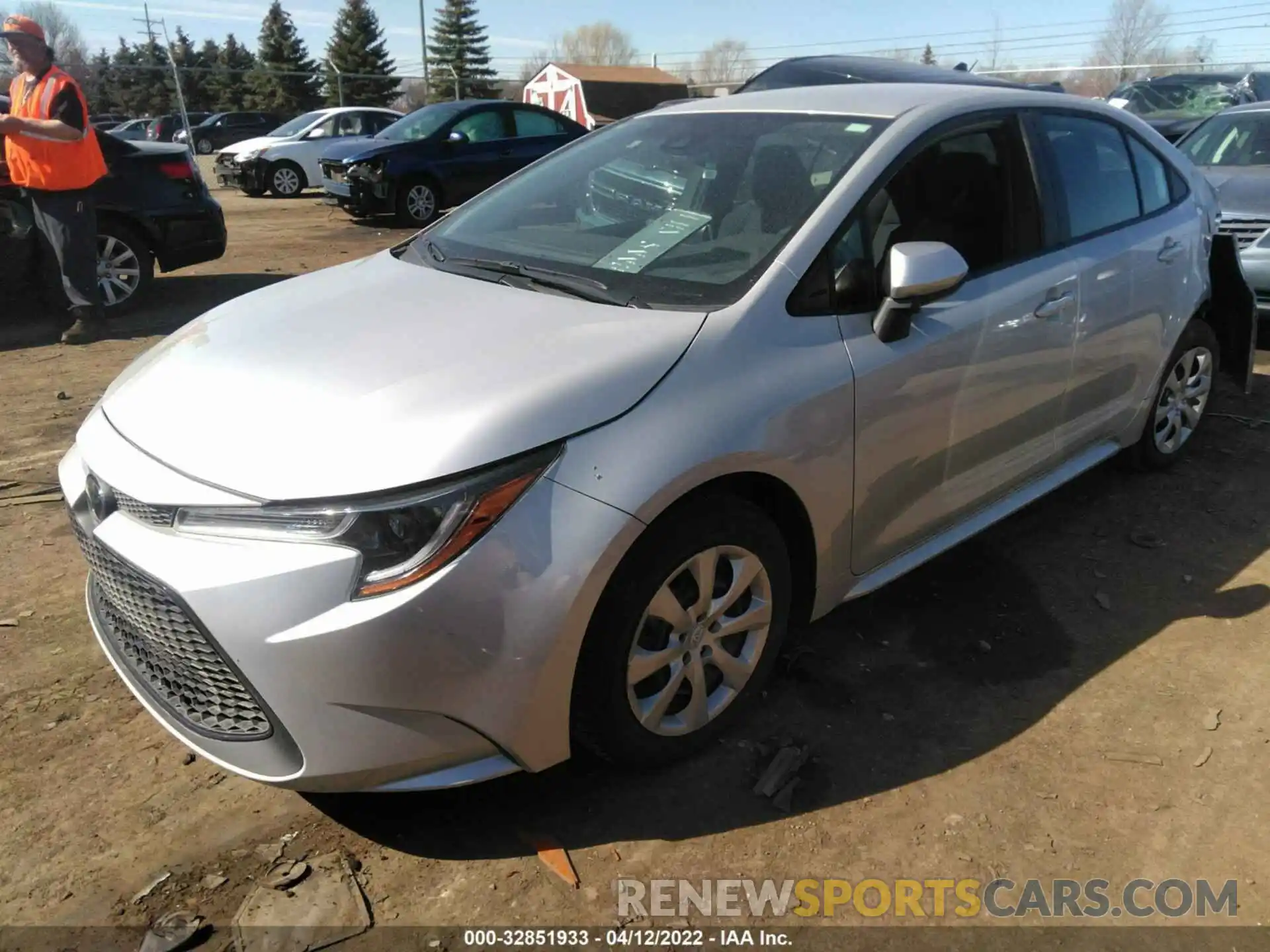 2 Photograph of a damaged car 5YFEPMAE4MP216609 TOYOTA COROLLA 2021