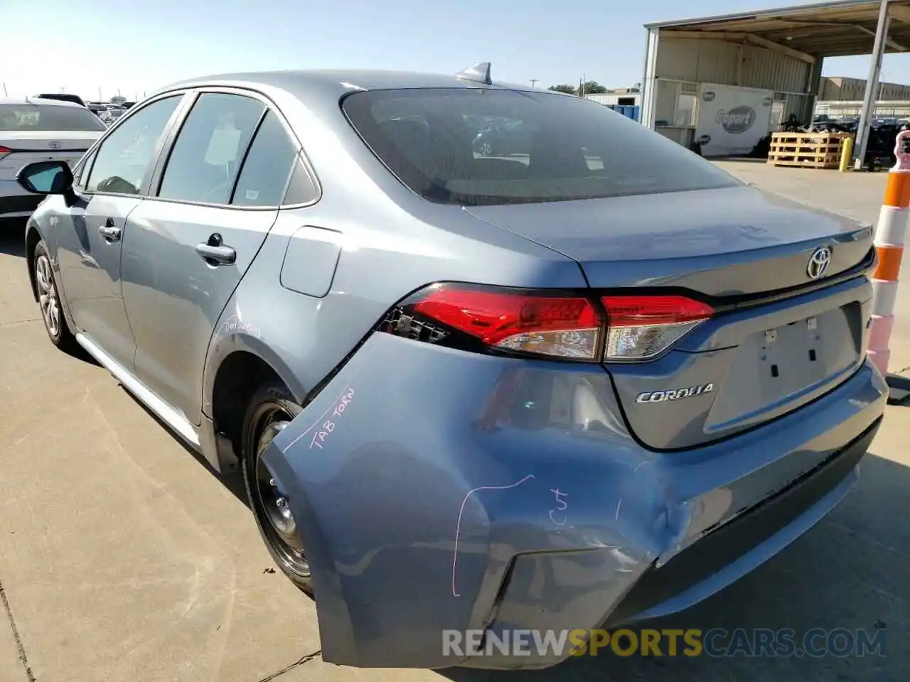 3 Photograph of a damaged car 5YFEPMAE4MP217534 TOYOTA COROLLA 2021