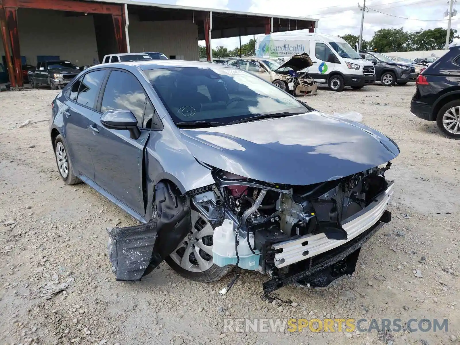 1 Photograph of a damaged car 5YFEPMAE4MP217601 TOYOTA COROLLA 2021