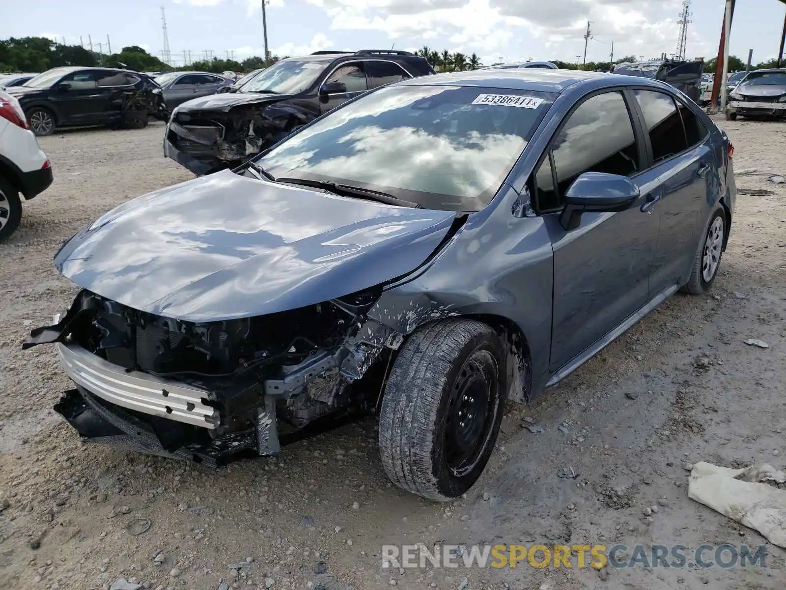 2 Photograph of a damaged car 5YFEPMAE4MP217601 TOYOTA COROLLA 2021