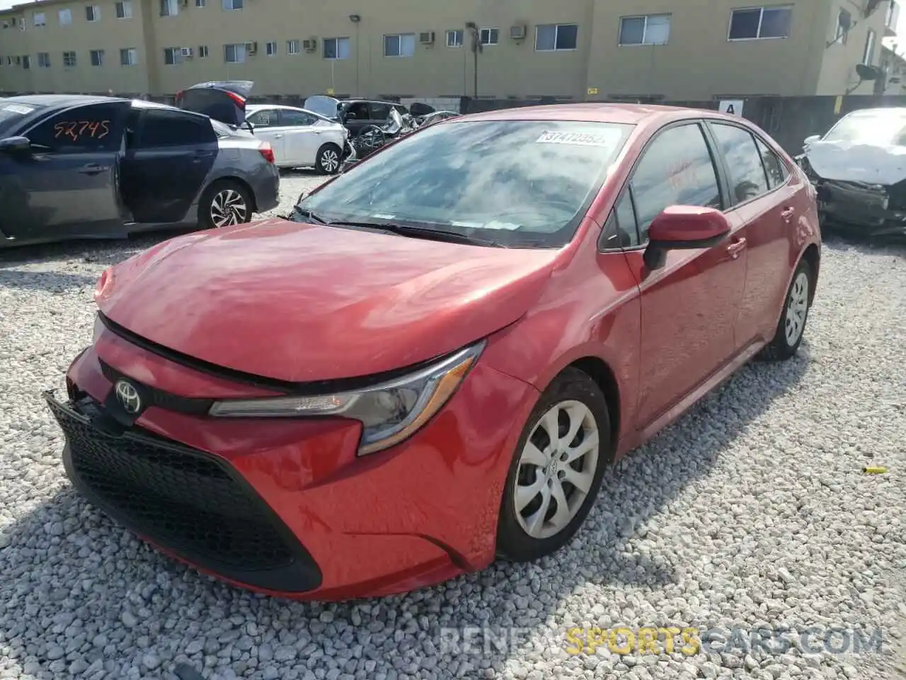 2 Photograph of a damaged car 5YFEPMAE4MP220191 TOYOTA COROLLA 2021