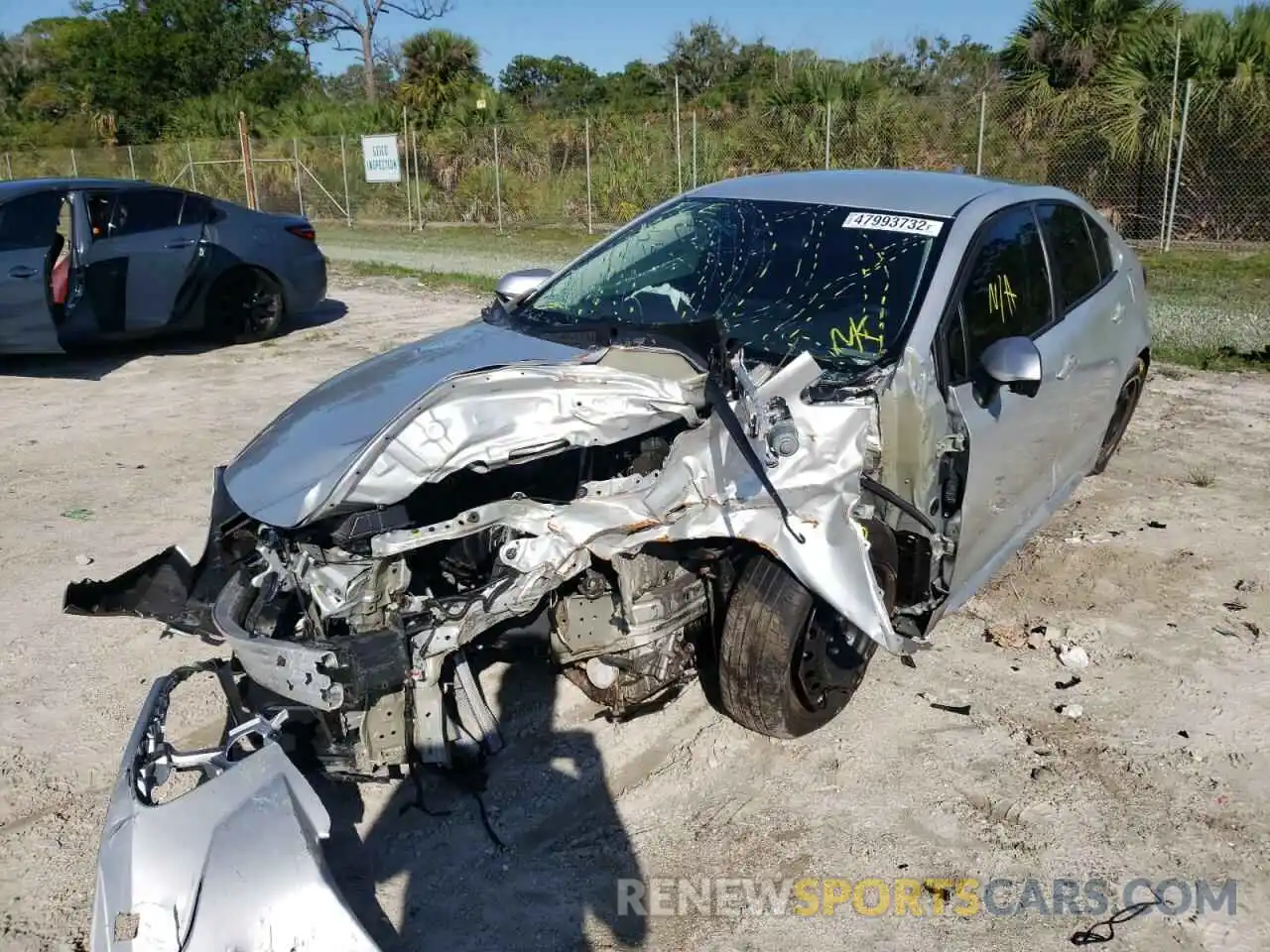 2 Photograph of a damaged car 5YFEPMAE4MP229215 TOYOTA COROLLA 2021