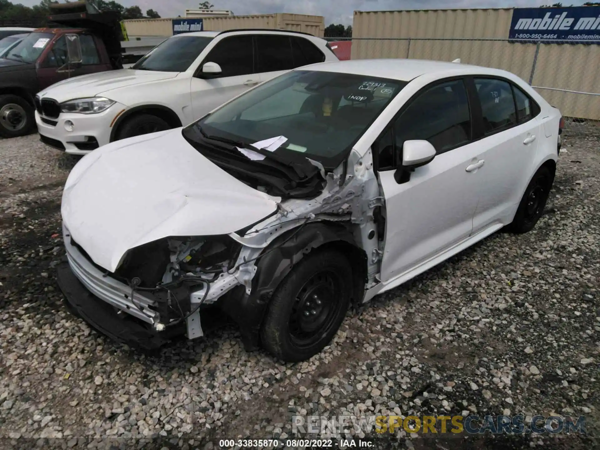 2 Photograph of a damaged car 5YFEPMAE4MP229313 TOYOTA COROLLA 2021