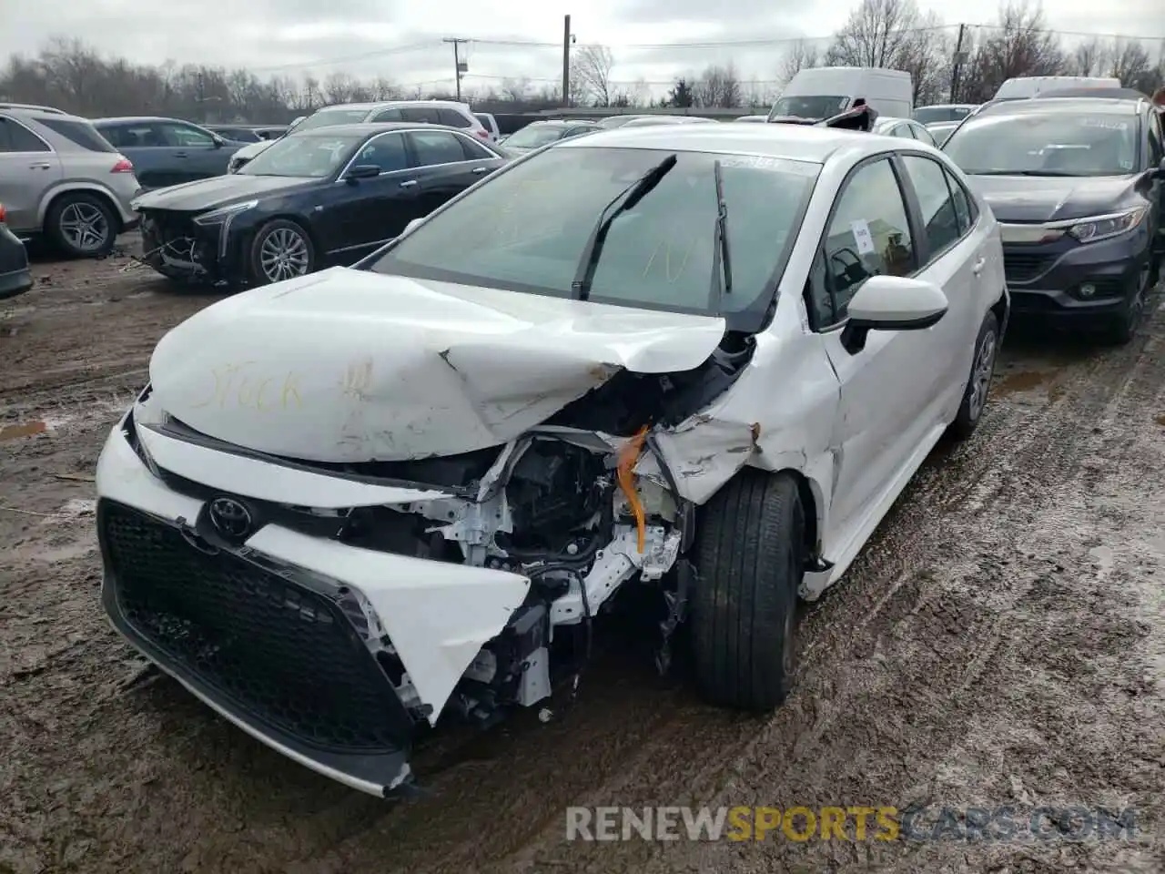 2 Photograph of a damaged car 5YFEPMAE4MP230543 TOYOTA COROLLA 2021