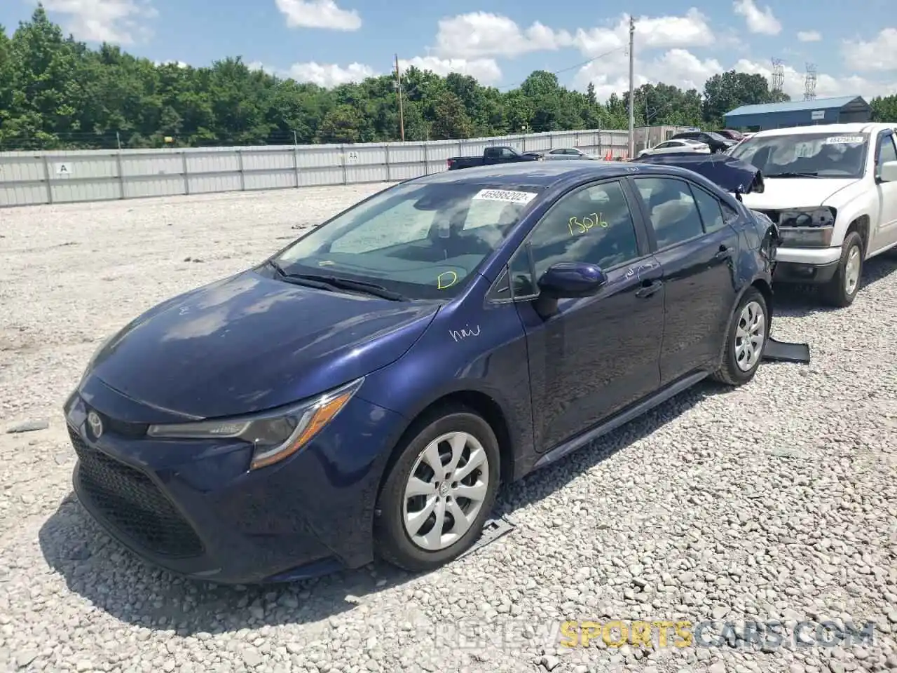 2 Photograph of a damaged car 5YFEPMAE4MP234933 TOYOTA COROLLA 2021