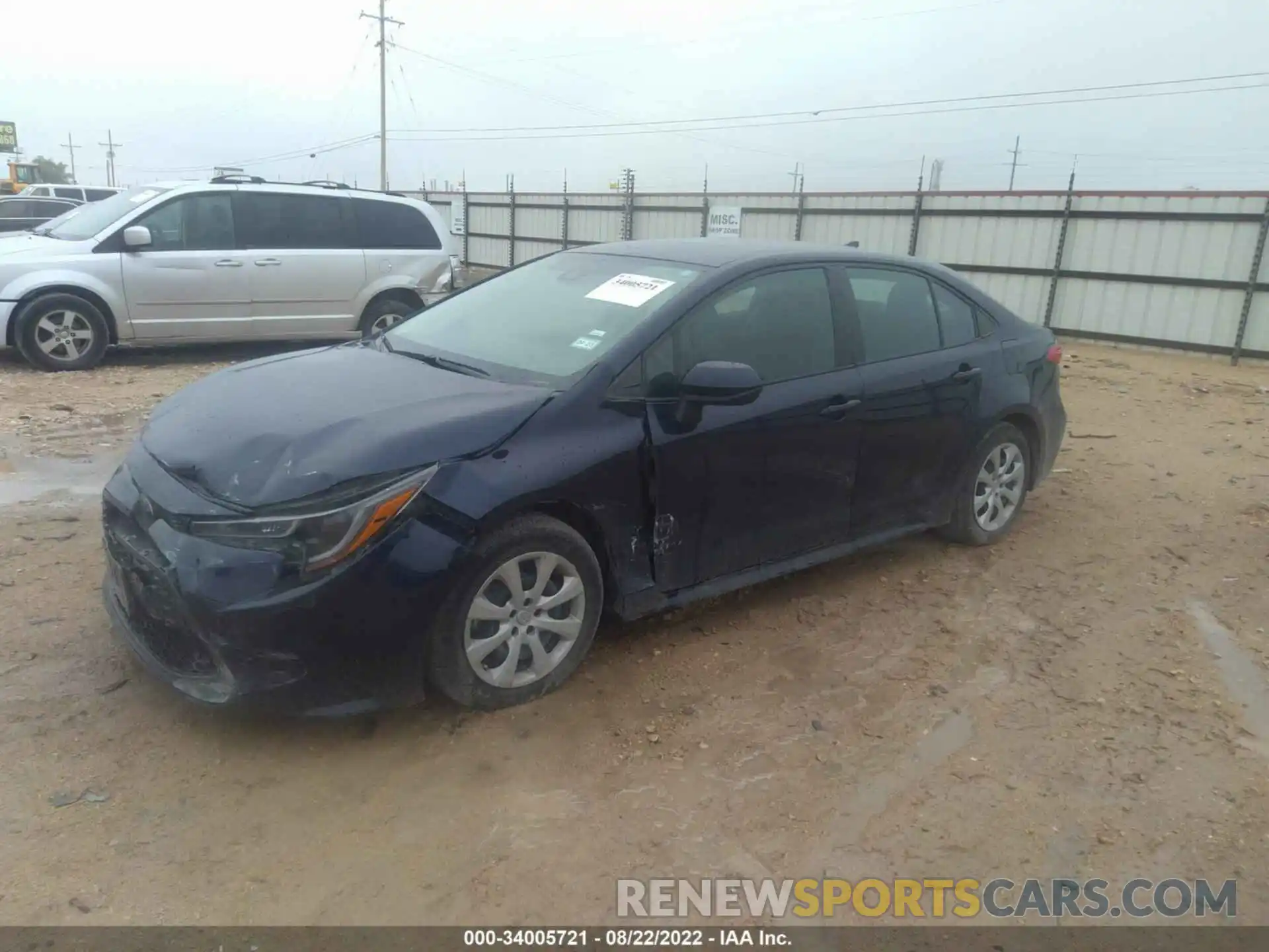 2 Photograph of a damaged car 5YFEPMAE4MP242224 TOYOTA COROLLA 2021