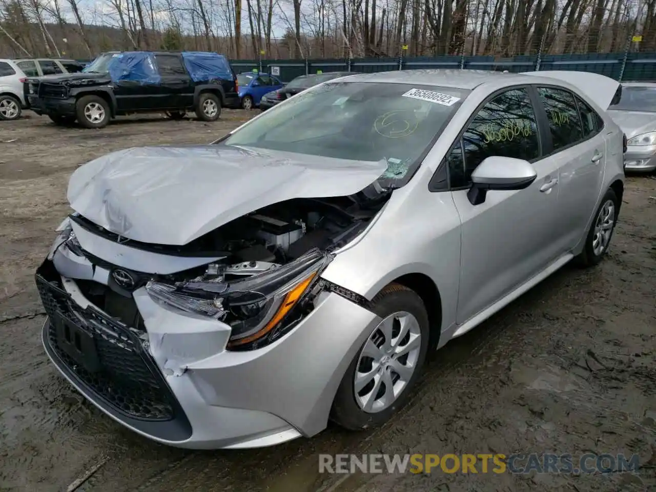 2 Photograph of a damaged car 5YFEPMAE4MP243597 TOYOTA COROLLA 2021