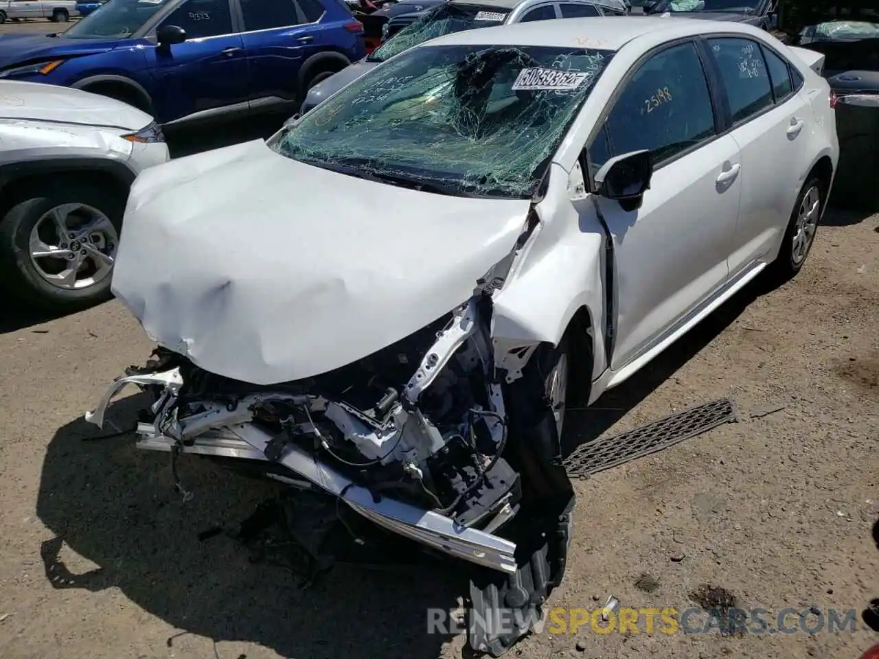 2 Photograph of a damaged car 5YFEPMAE4MP244801 TOYOTA COROLLA 2021