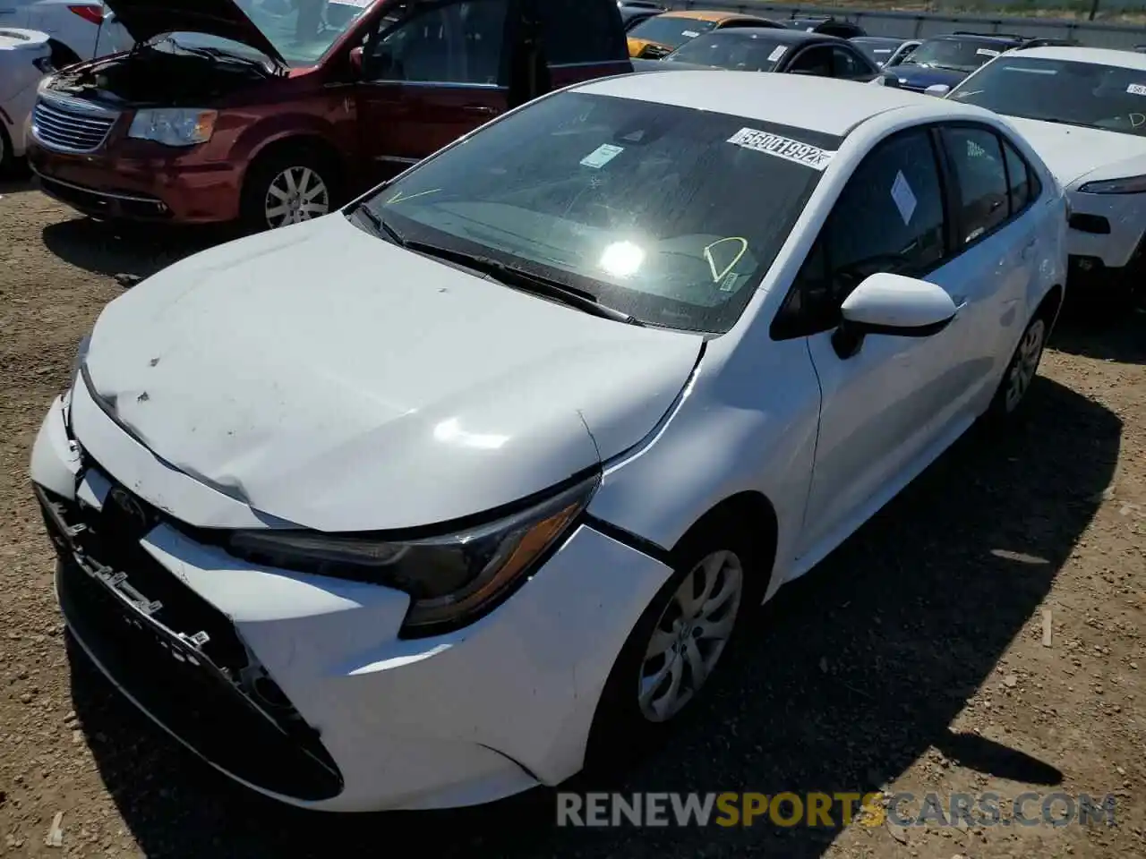 2 Photograph of a damaged car 5YFEPMAE4MP245446 TOYOTA COROLLA 2021